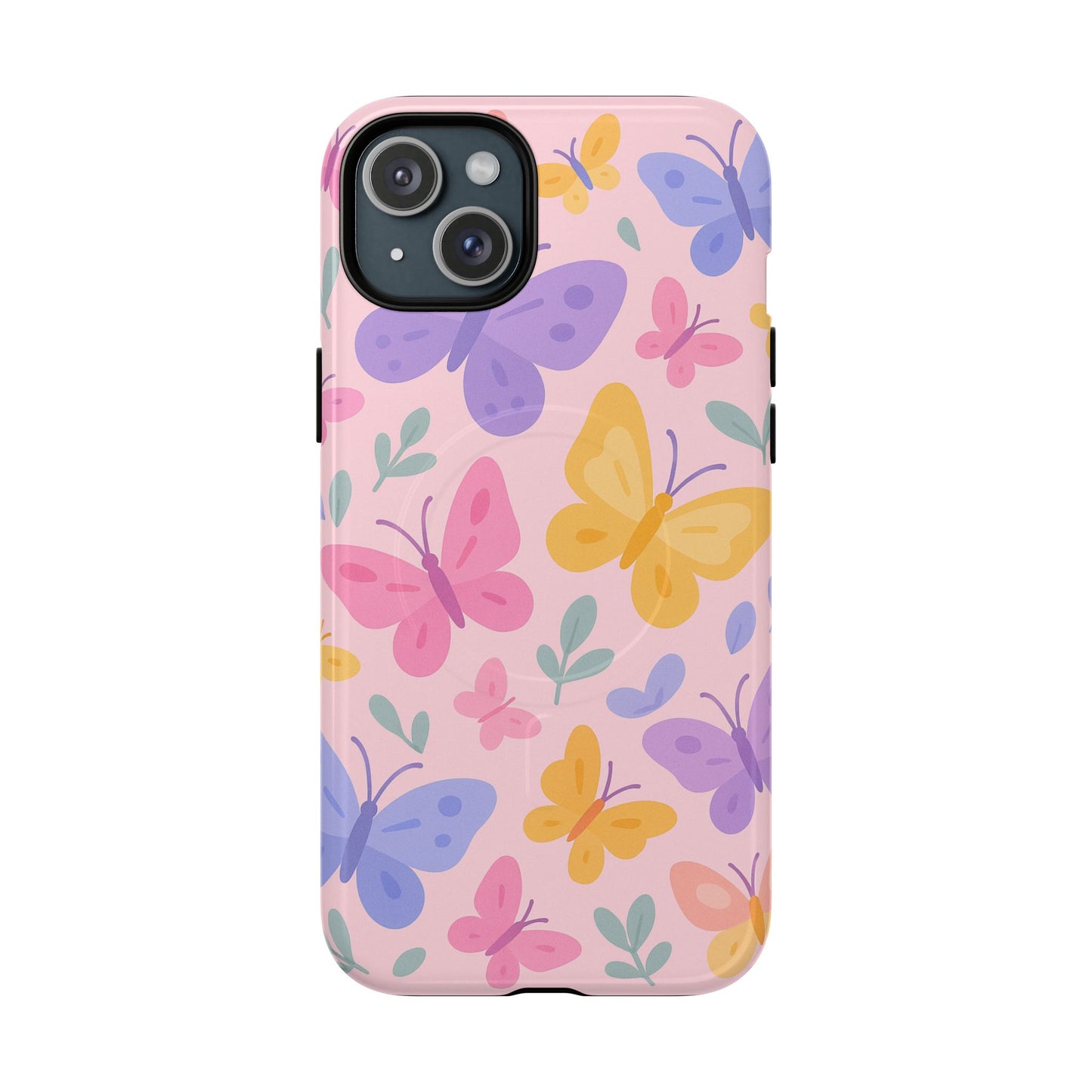 Butterfly Pattern Compatible with MagSafe Tough Magnetic Phone Case