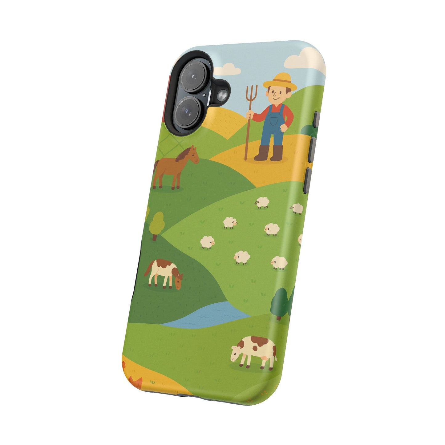 Farm-Themed Impact-Resistant MagSafe Phone Case