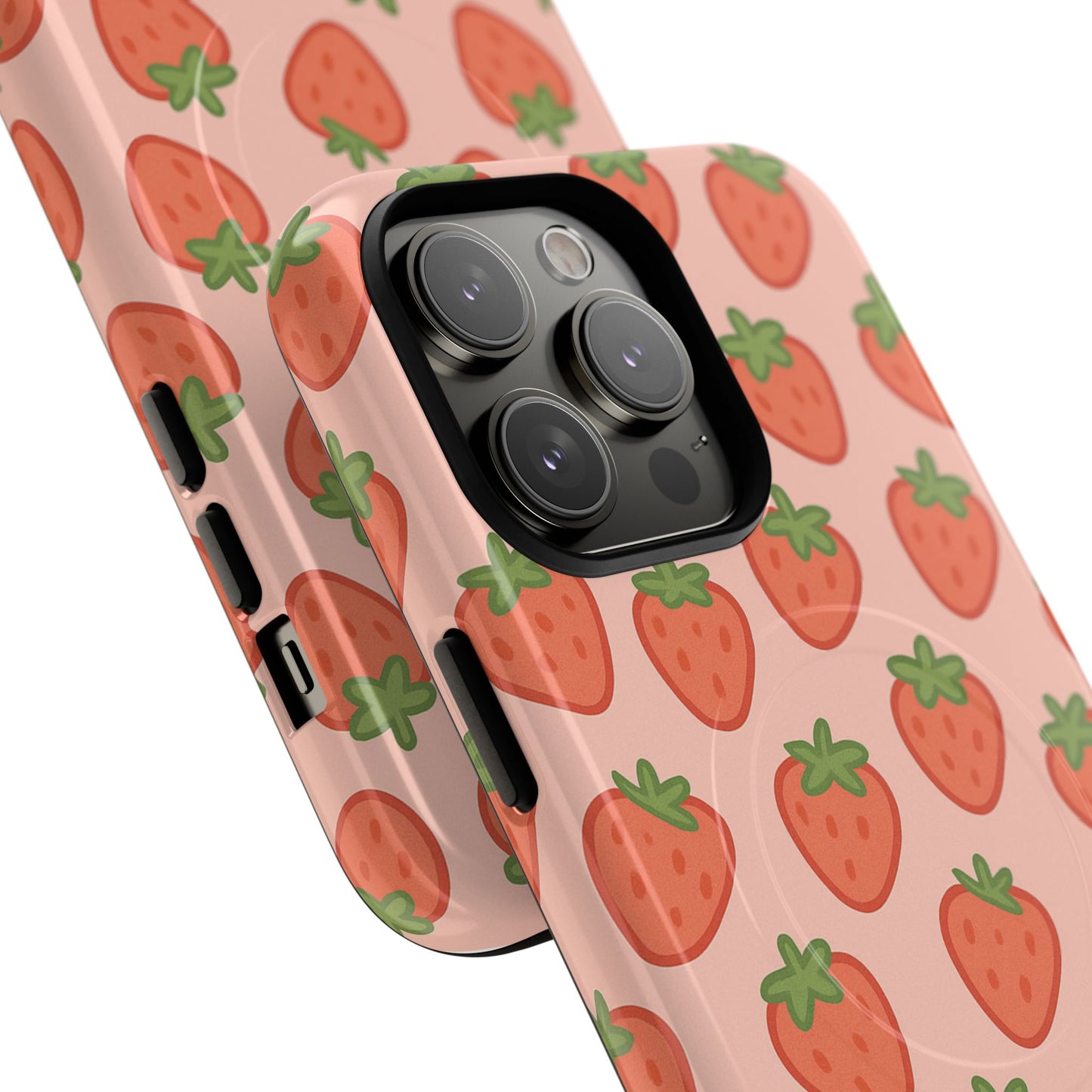 Strawberry Pattern Magnetic Phone Case | Berry Sweet Love