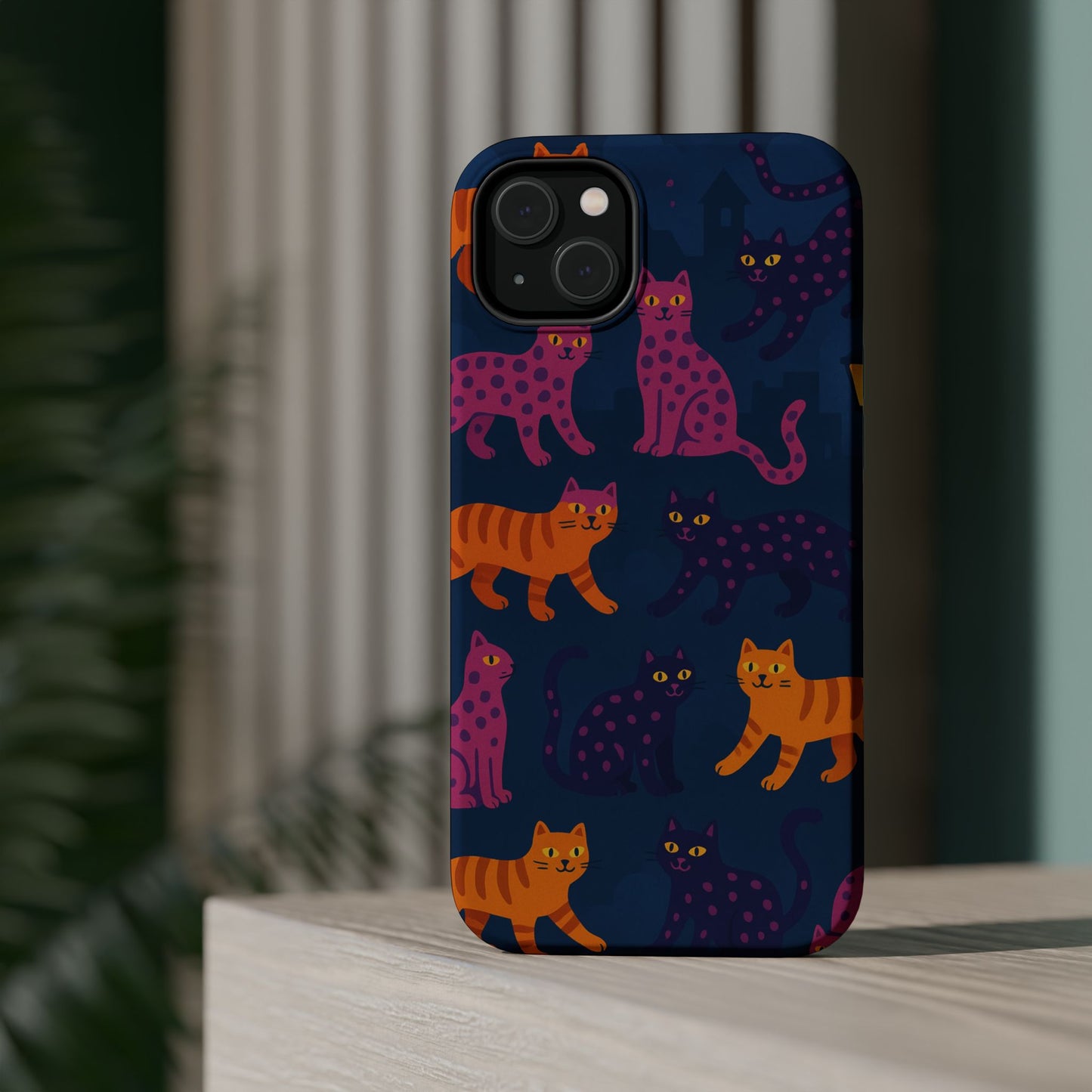 Colorful Cat Phone Case - MagSafe Impact-Resistant