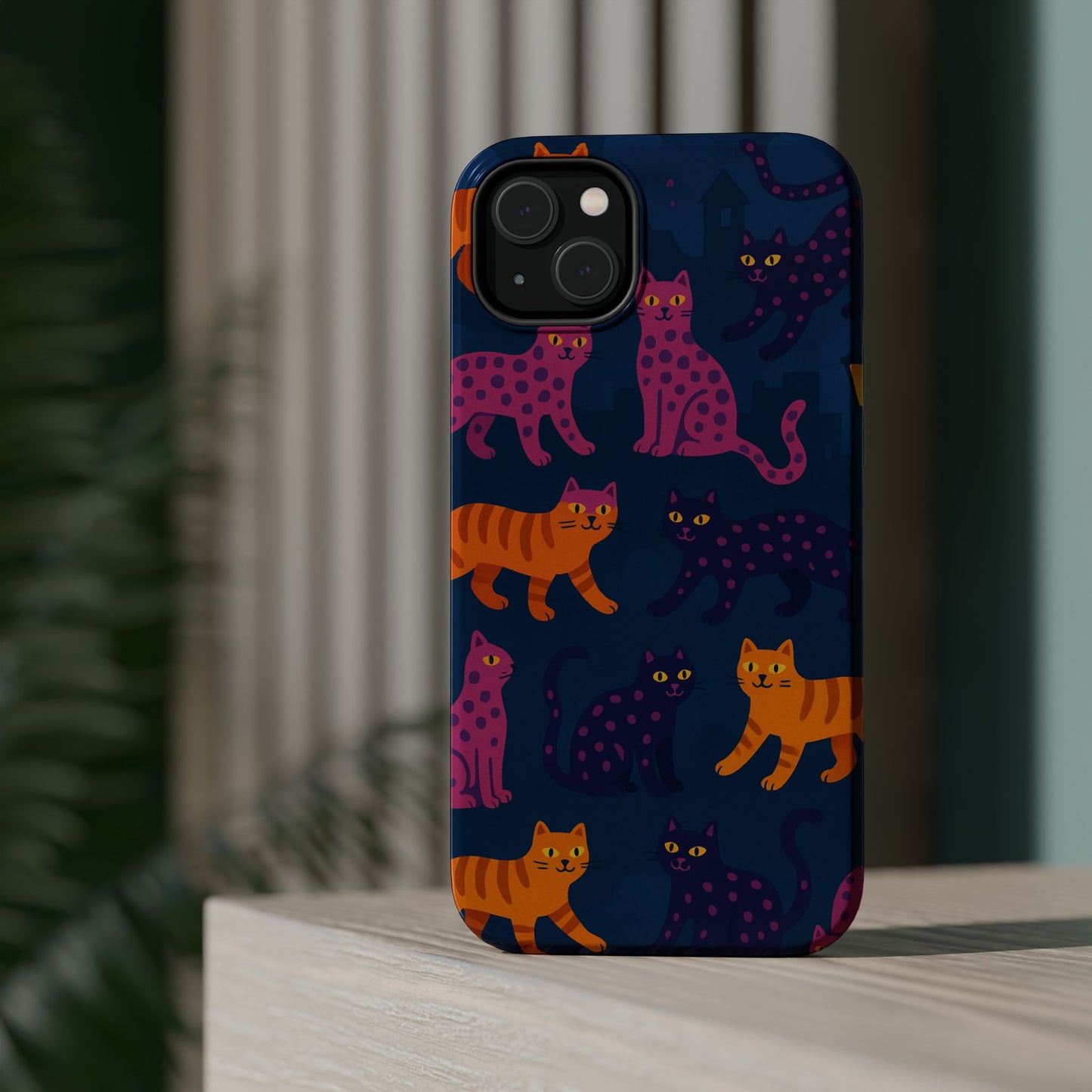 Colorful Cat Phone Case - MagSafe Impact-Resistant