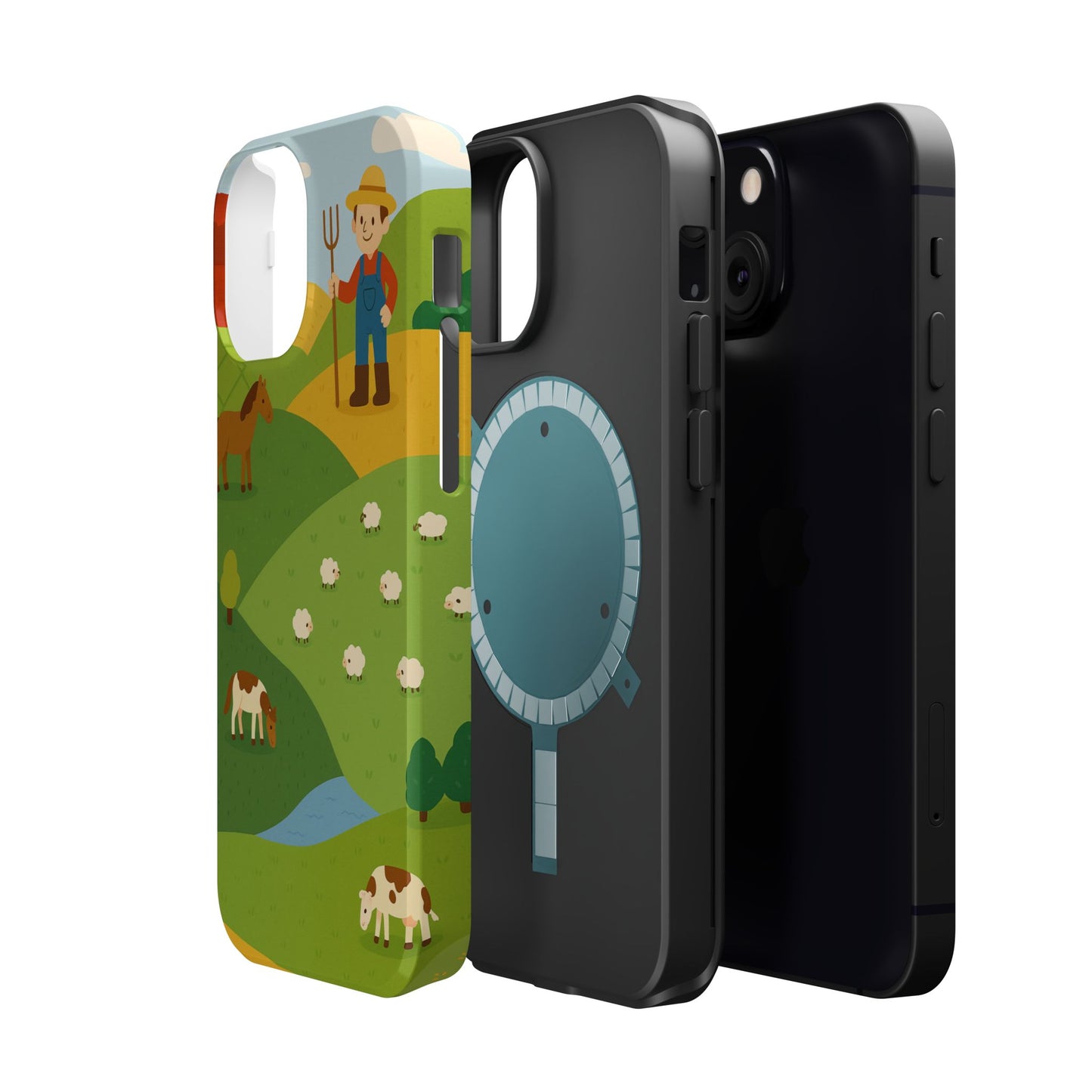 Farm-Themed Impact-Resistant MagSafe Phone Case