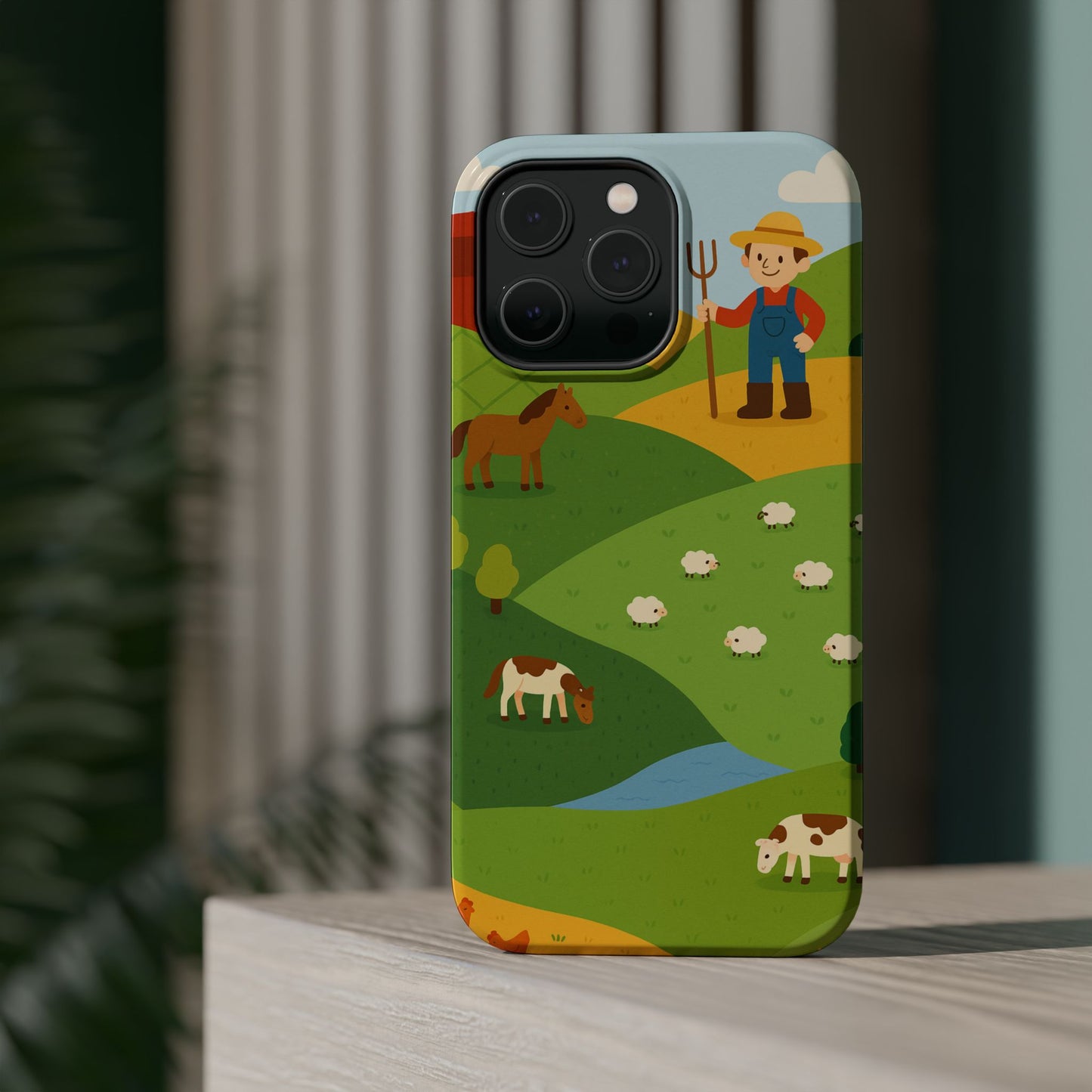 Farm-Themed Impact-Resistant MagSafe Phone Case