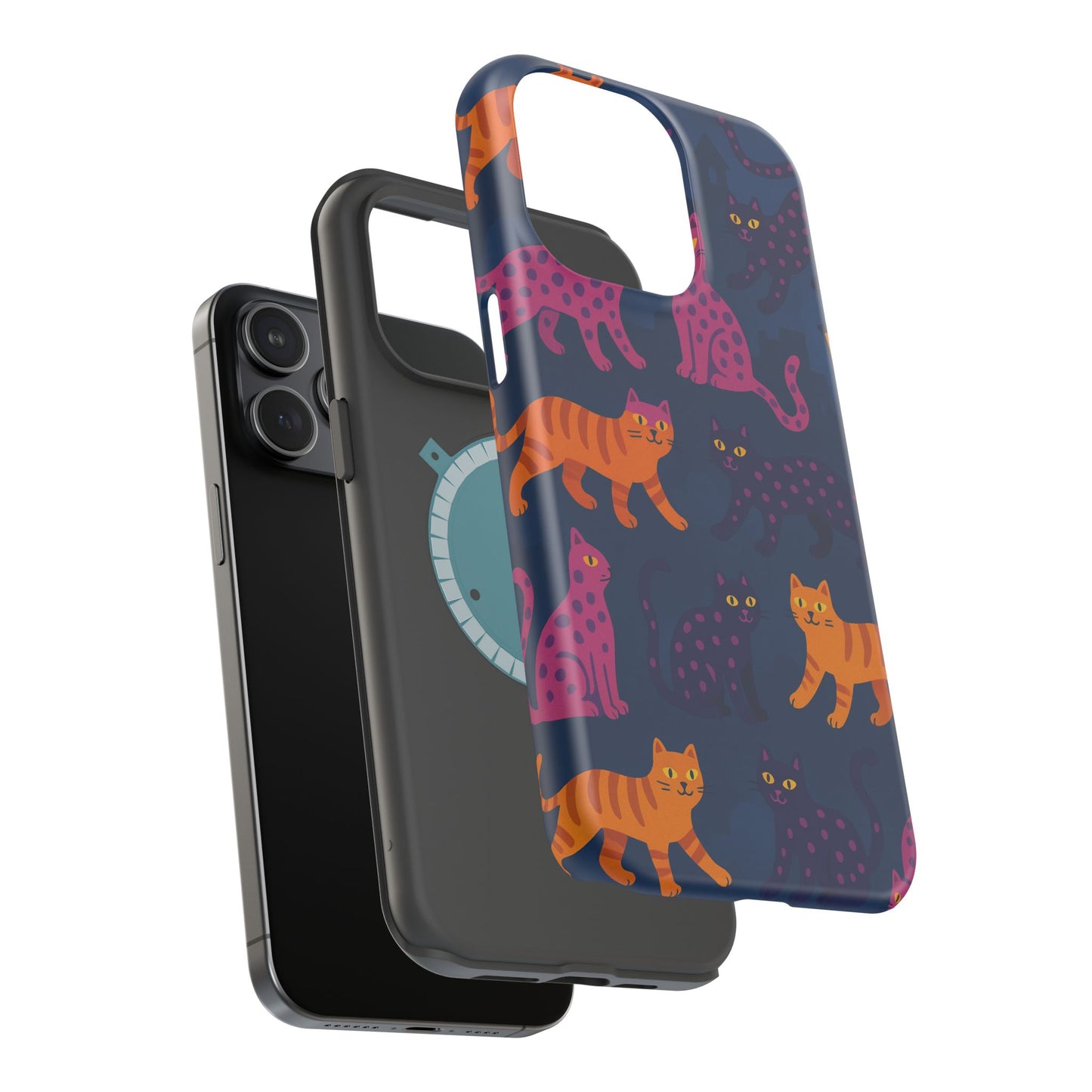 Colorful Cat Phone Case - MagSafe Impact-Resistant