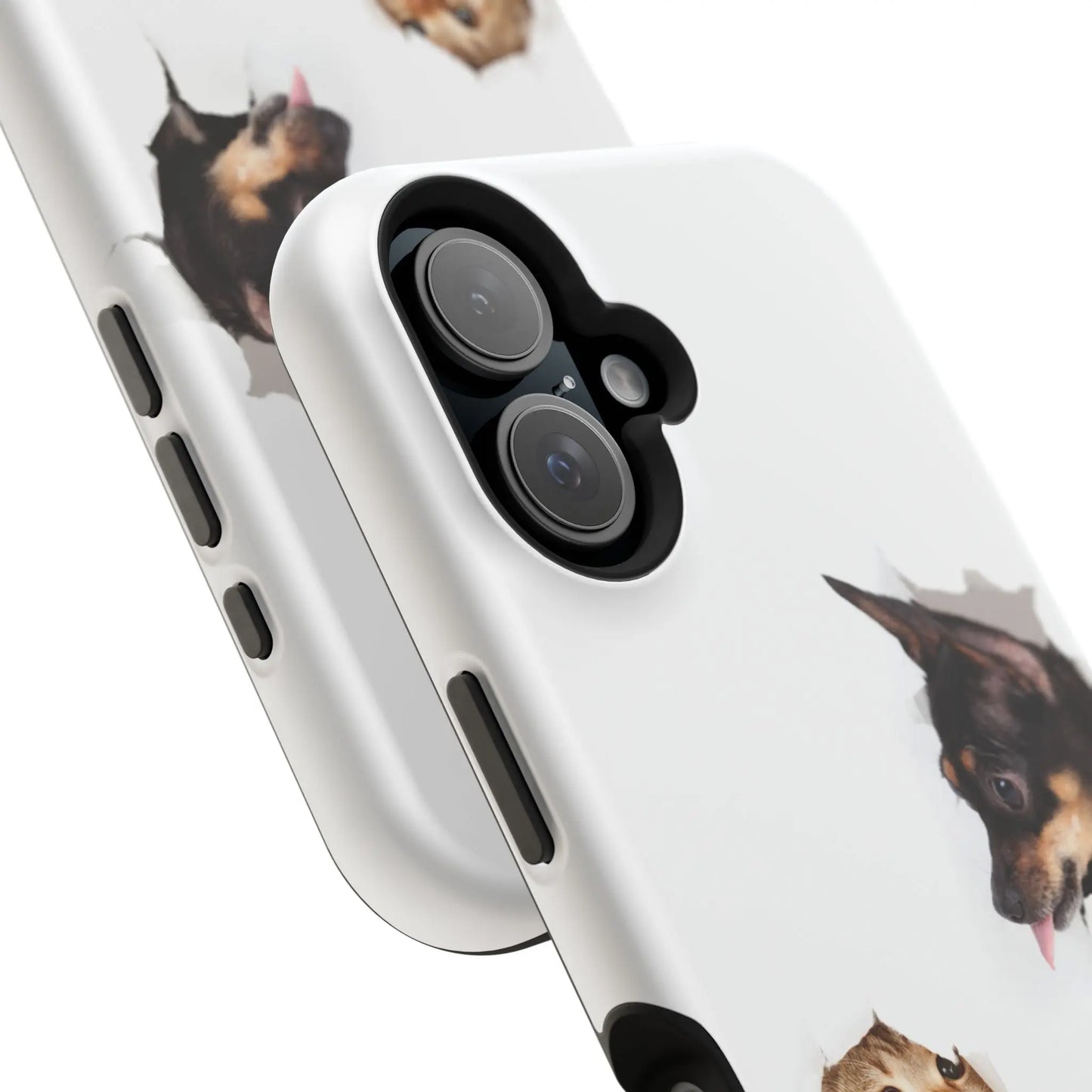Impact-Resistant Cases with a cat and a dog - Shamo's