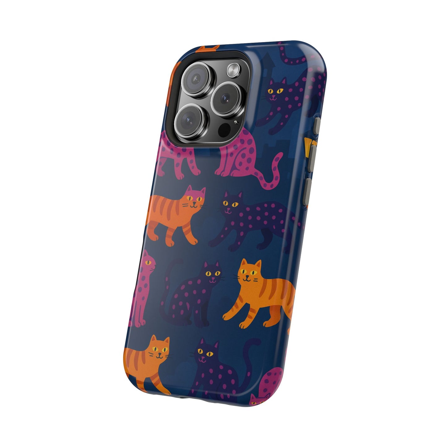 Colorful Cat Phone Case - MagSafe Impact-Resistant