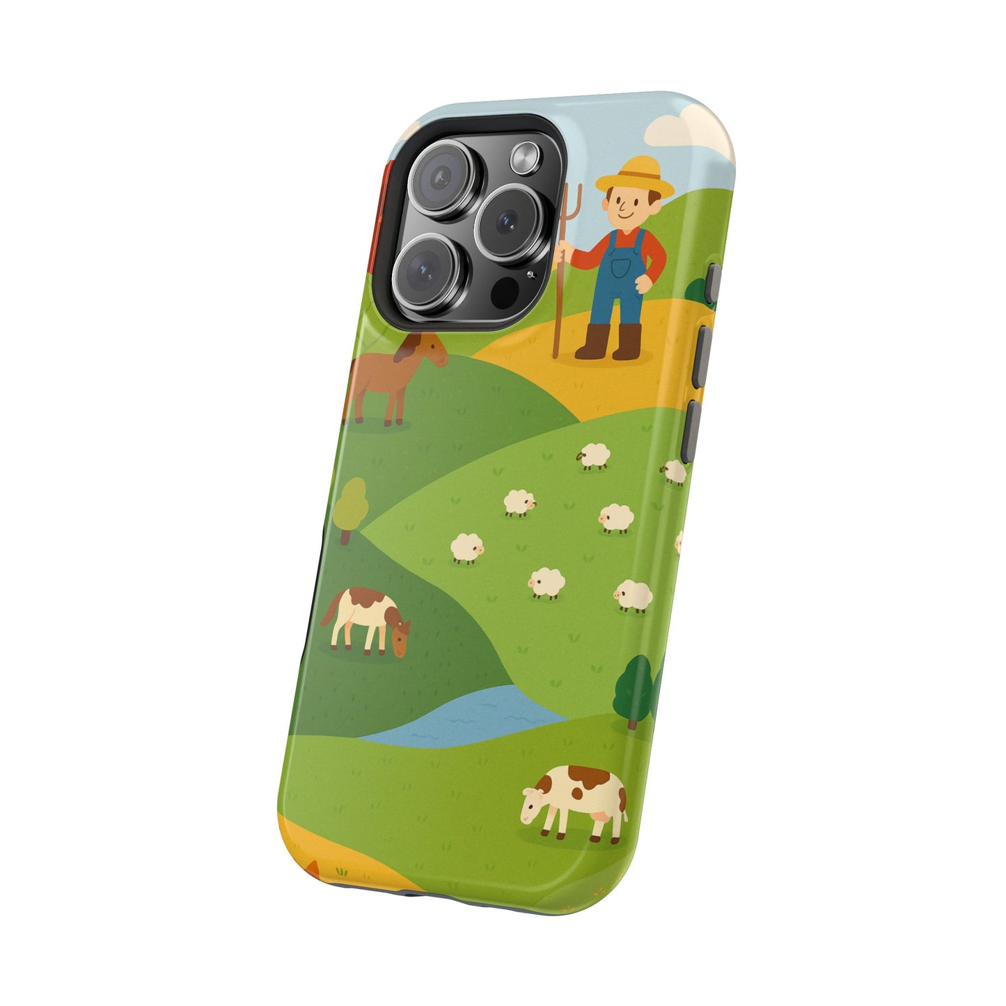 Farm-Themed Impact-Resistant MagSafe Phone Case