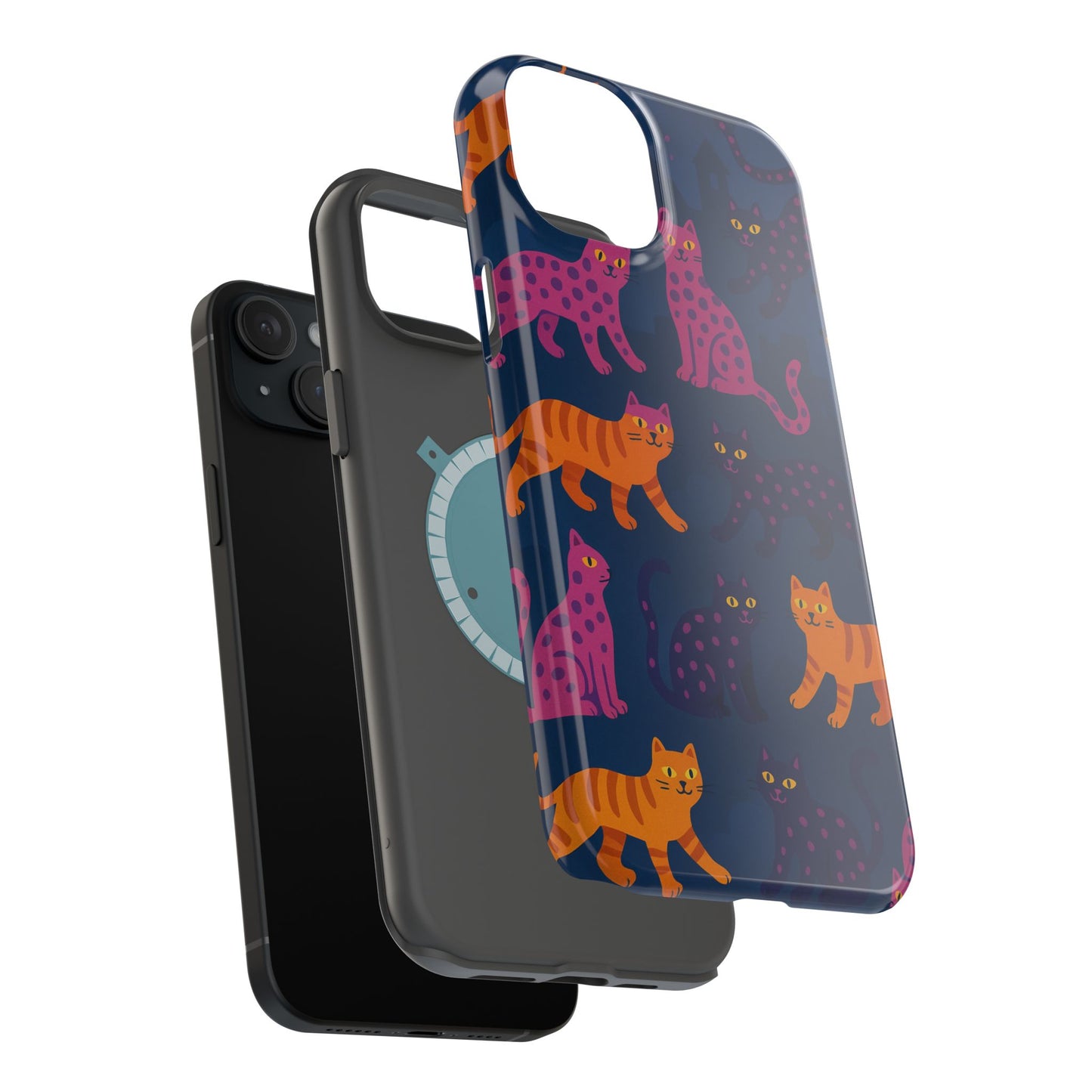 Colorful Cat Phone Case - MagSafe Impact-Resistant