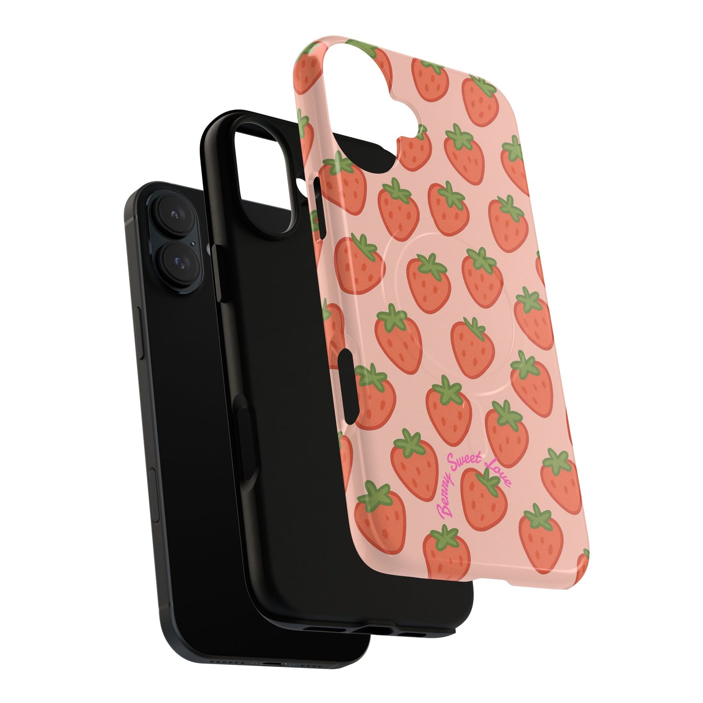 Strawberry Pattern Magnetic Phone Case | Berry Sweet Love