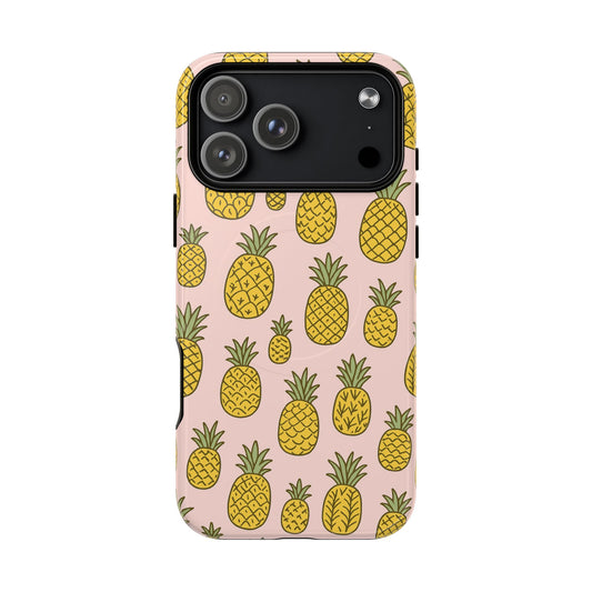 Pineapple Pattern Fruit Case for iPhone | MagSafe Compatible