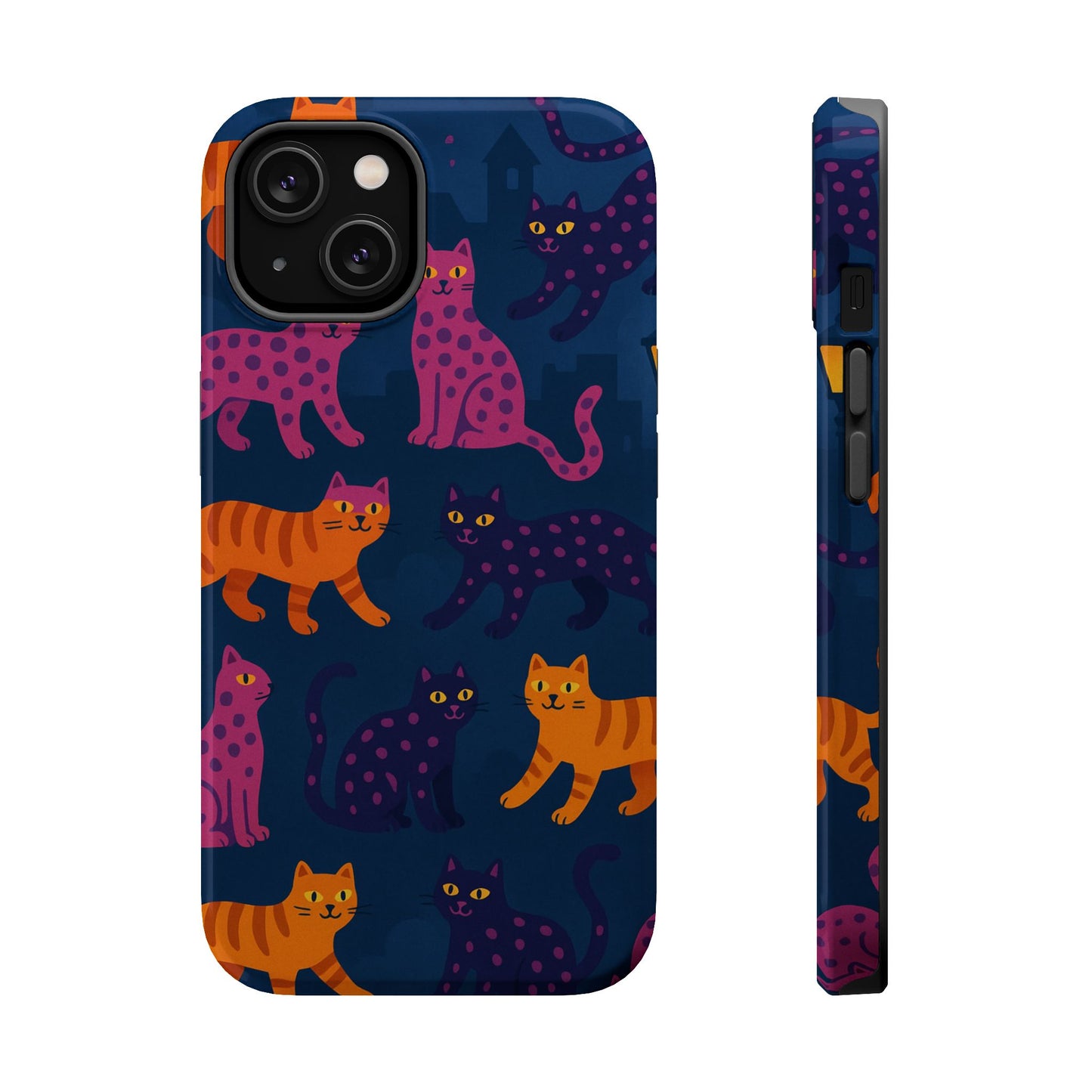 Colorful Cat Phone Case - MagSafe Impact-Resistant