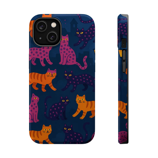 Colorful Cat Phone Case - MagSafe Impact-Resistant