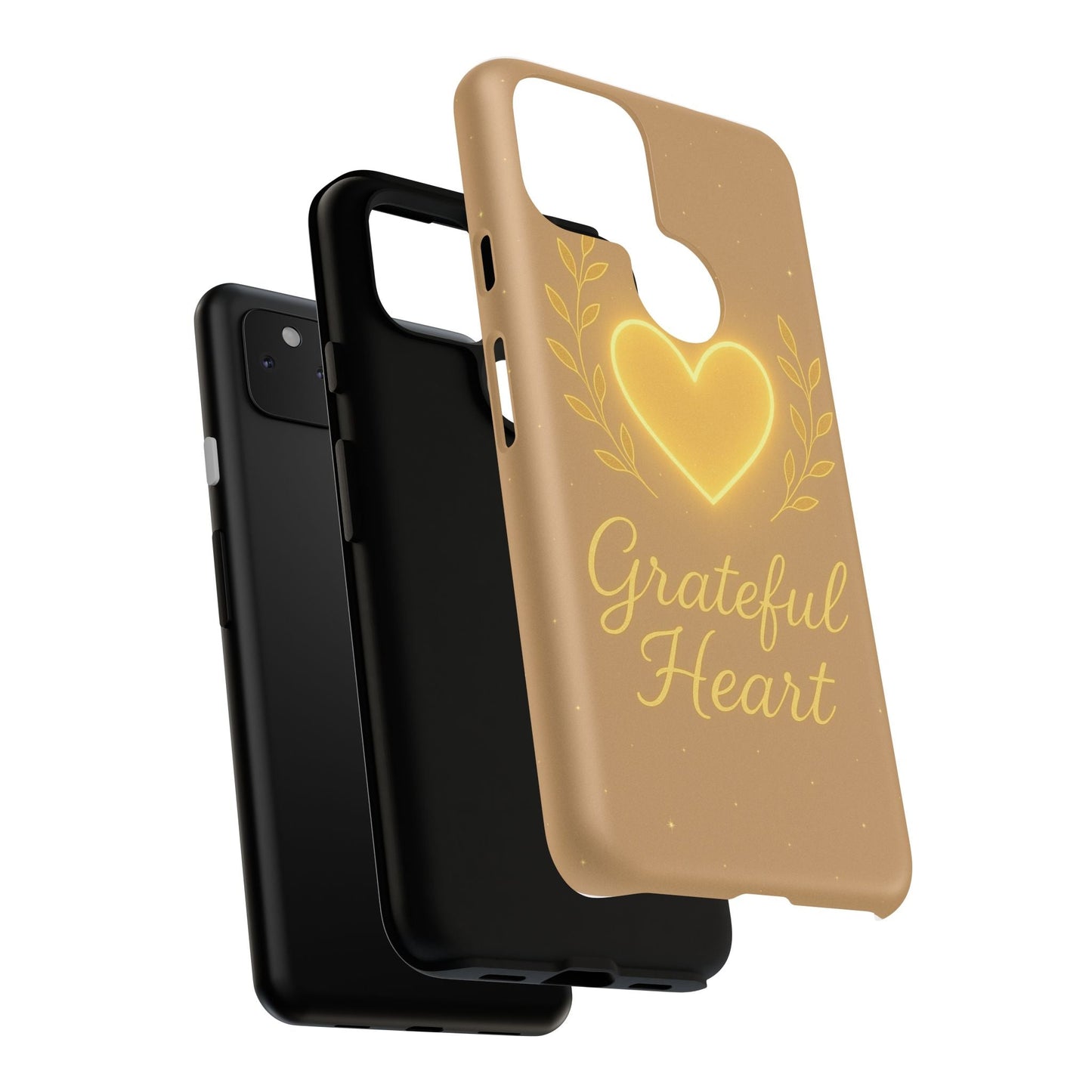 Grateful Heart iPhone Case — Warm Neon Heart