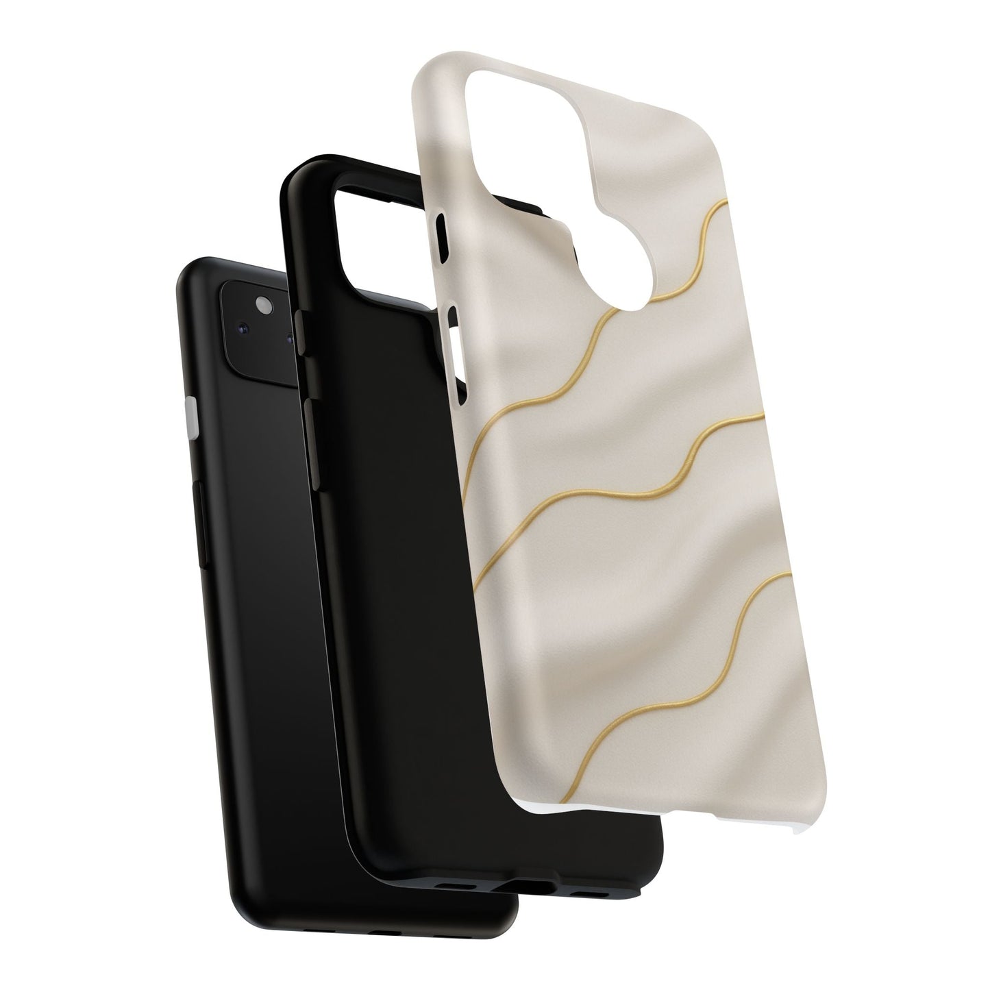 Elegant Gold Wave Tough iPhone Case Shamo's