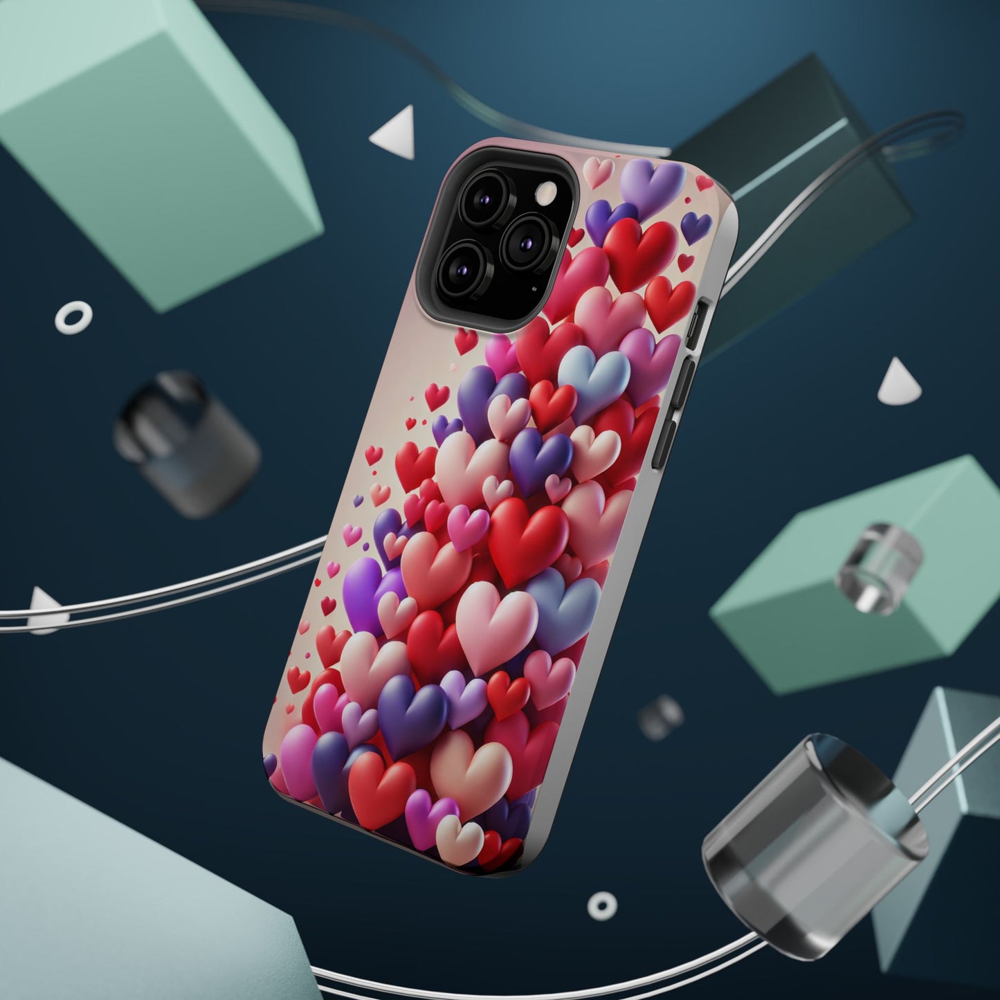 Shamo's Phone Case | MagSafe Compatible | Love Hearts Theme for iPhone 17 and more