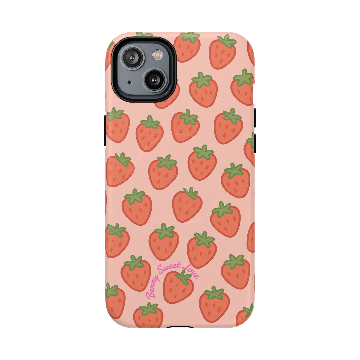 Strawberry Pattern Magnetic Phone Case | Berry Sweet Love
