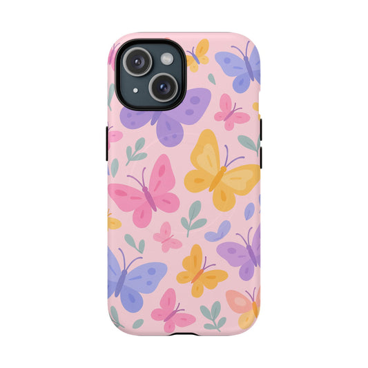 Butterfly Pattern Compatible with MagSafe Tough Magnetic Phone Case