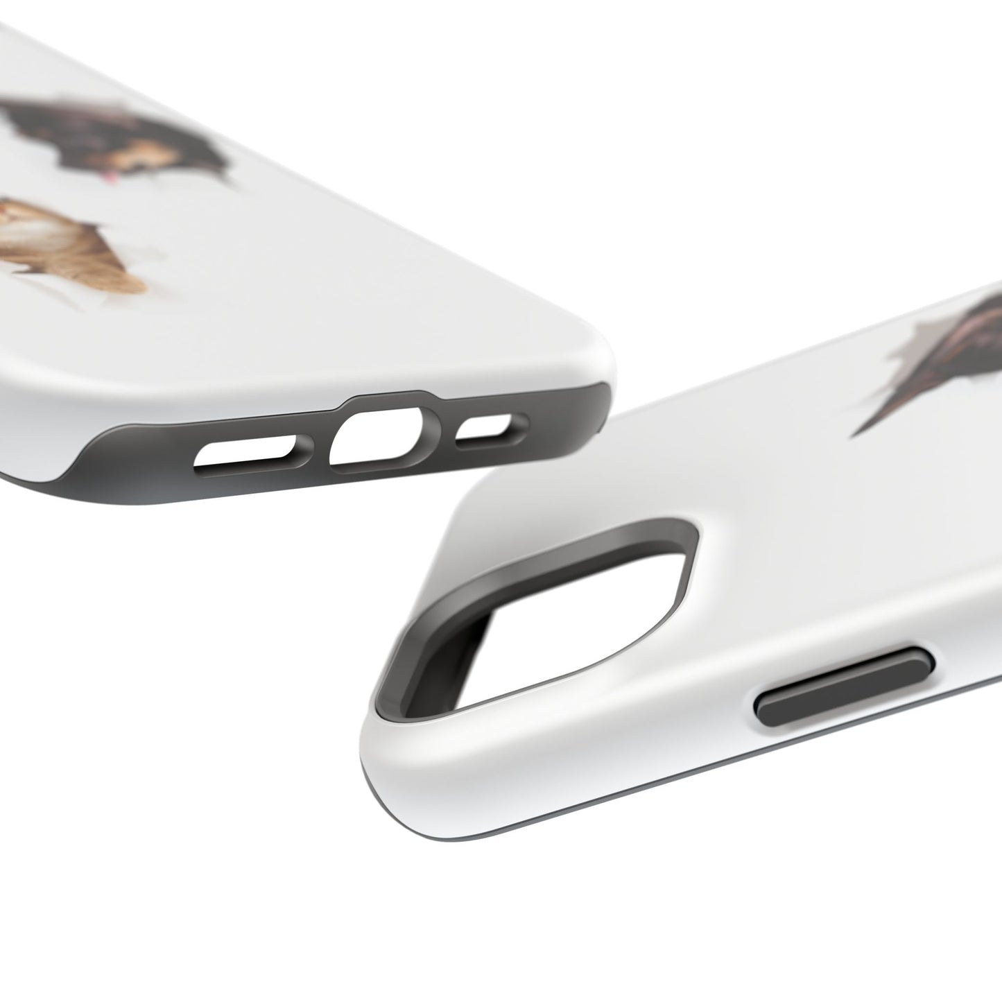 Impact-Resistant Cases with a cat and a dog