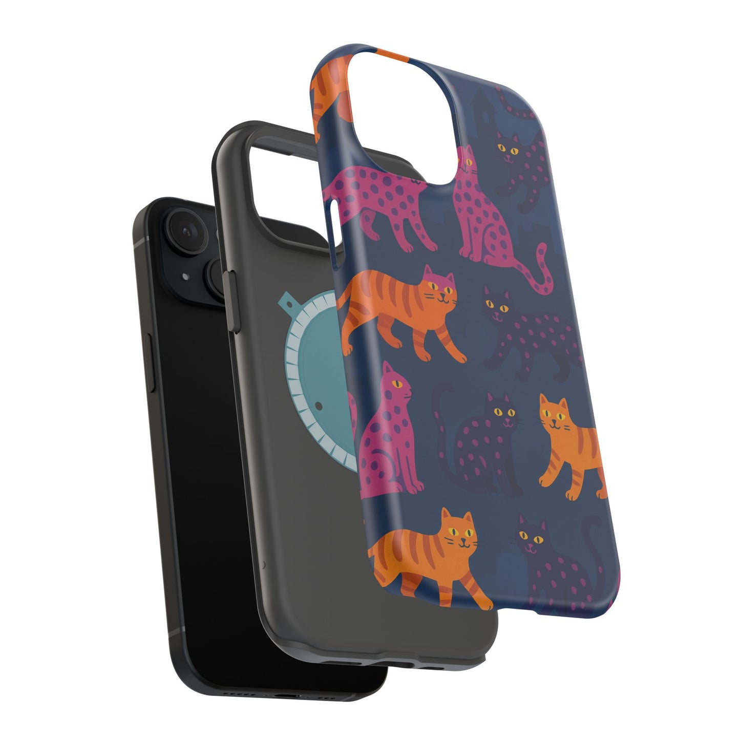 Colorful Cat Phone Case - MagSafe Impact-Resistant