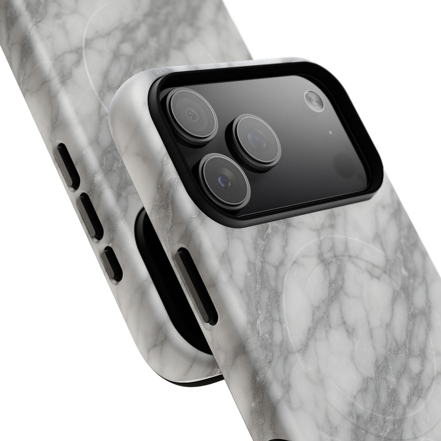 Silver Mist Marble iPhone Case with MagSafe