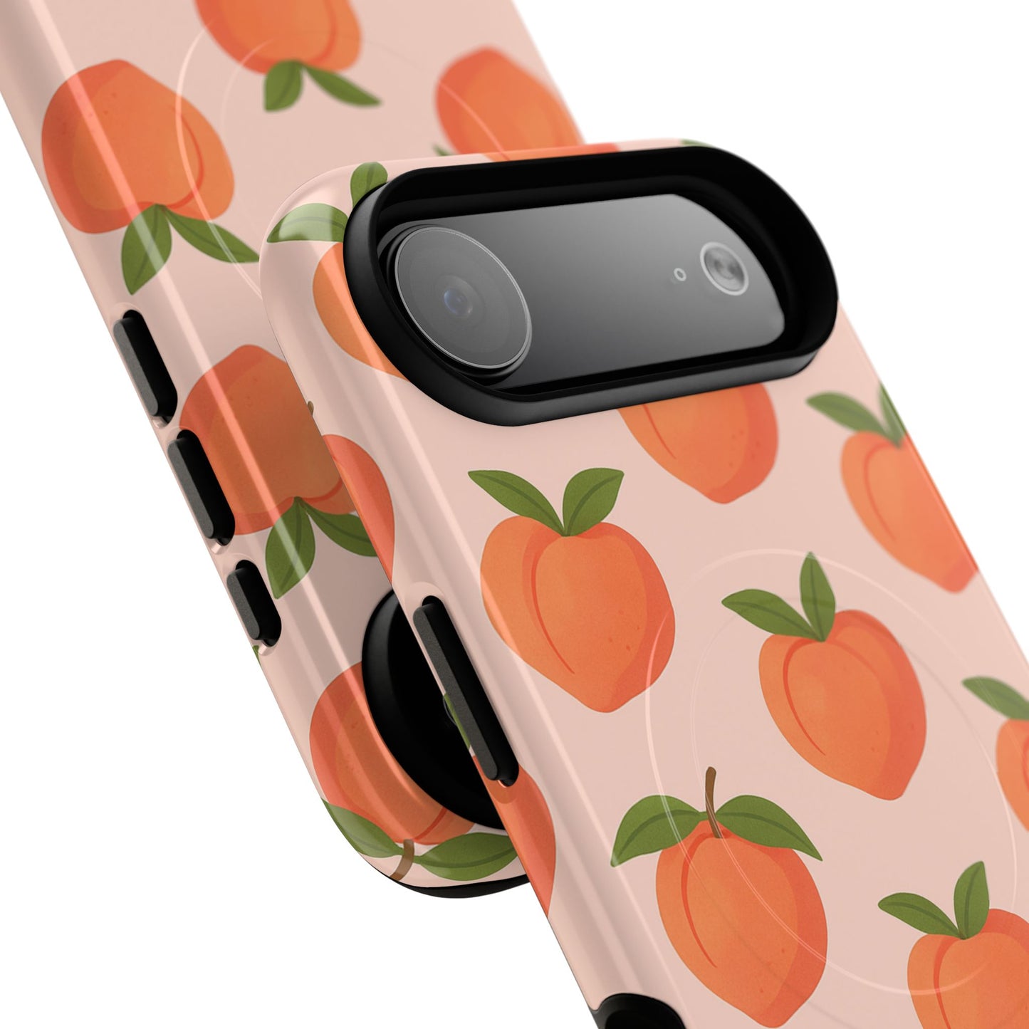 Peach Pattern Fruit Case for iPhone | MagSafe Compatible