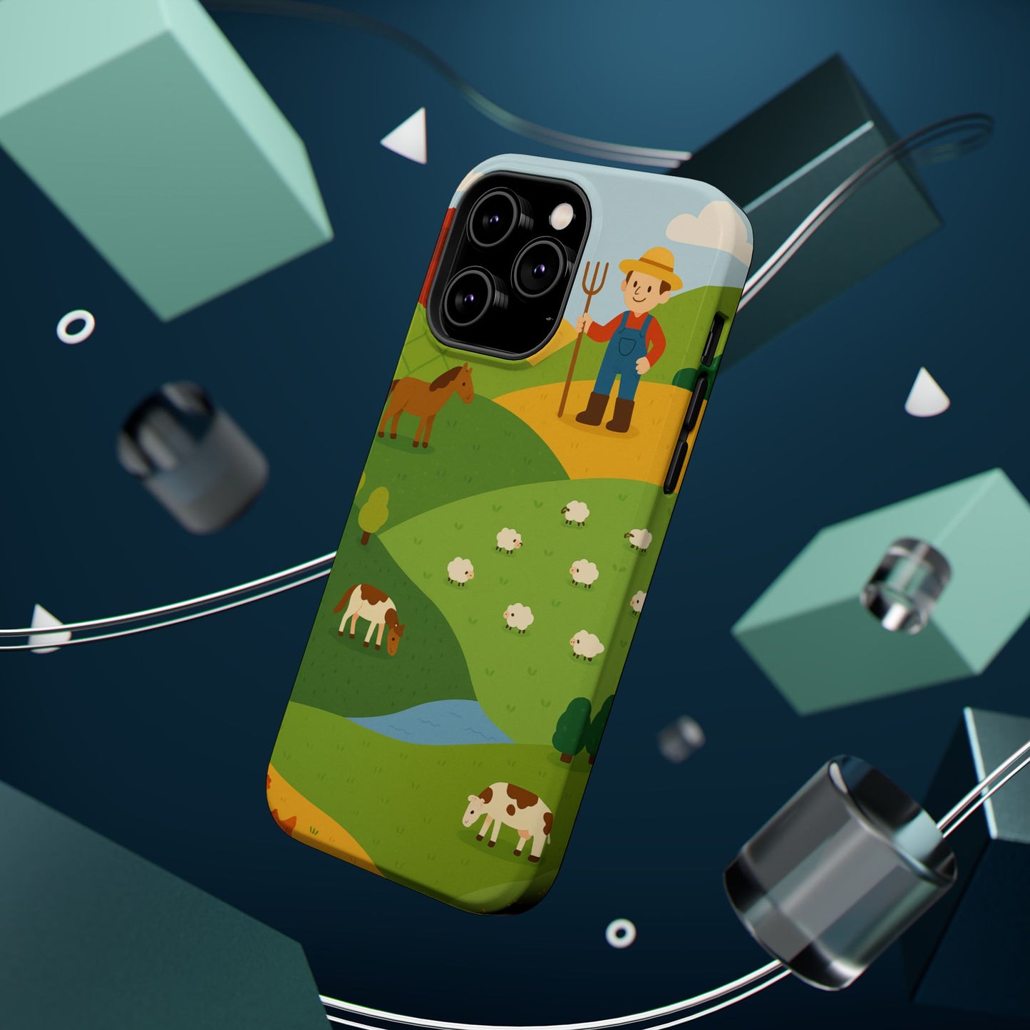 Farm-Themed Impact-Resistant MagSafe Phone Case