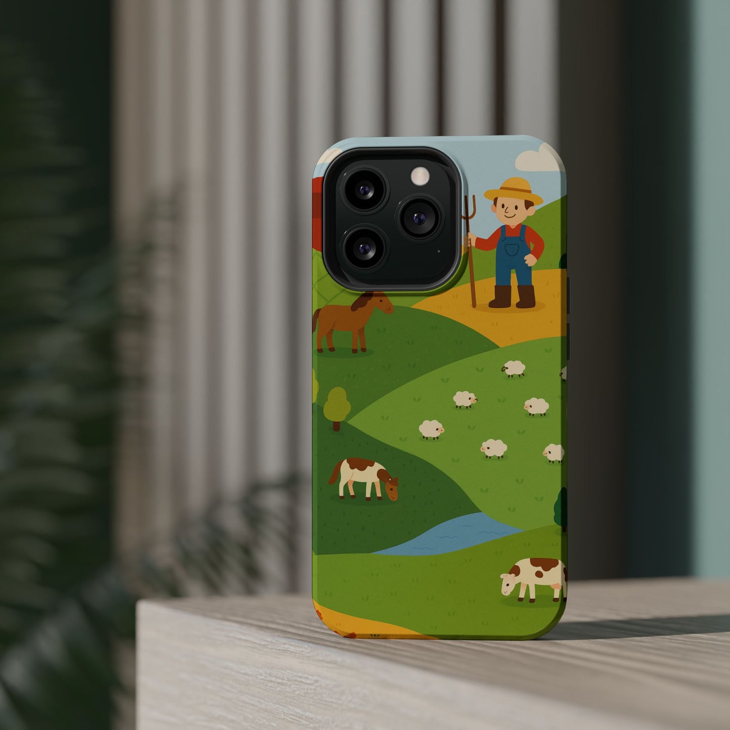 Farm-Themed Impact-Resistant MagSafe Phone Case