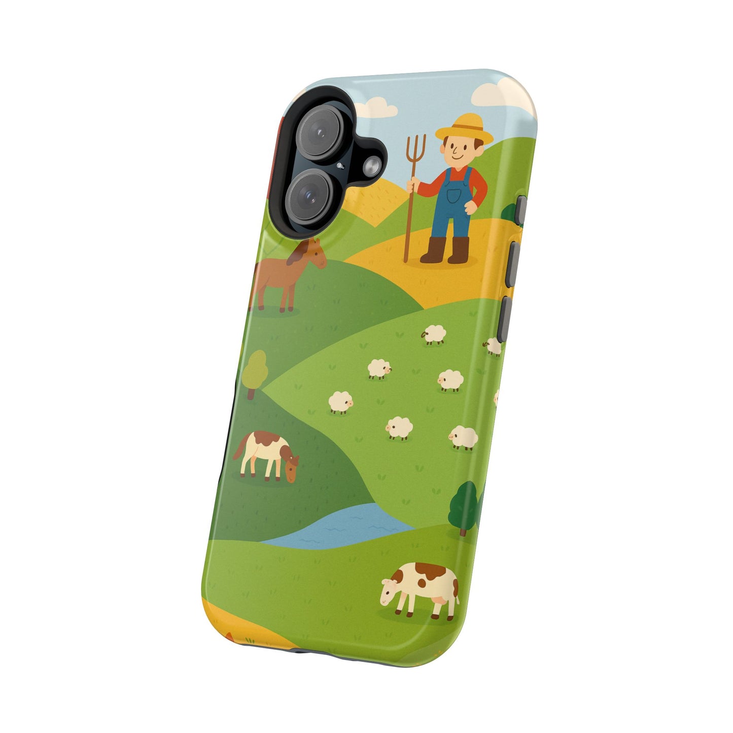 Farm-Themed Impact-Resistant MagSafe Phone Case