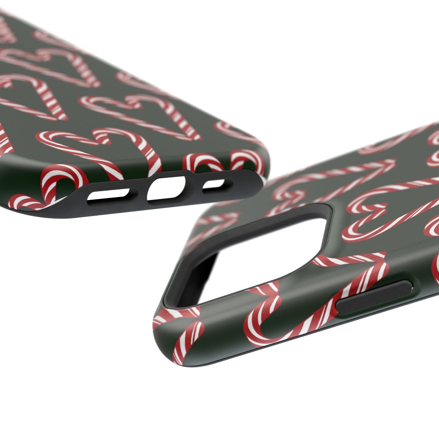 Candy Cane Heart MagSafe Impact-Resistant iPhone Case Shamo's