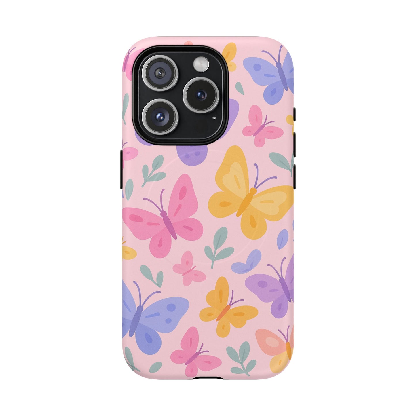 Butterfly Pattern Compatible with MagSafe Tough Magnetic Phone Case