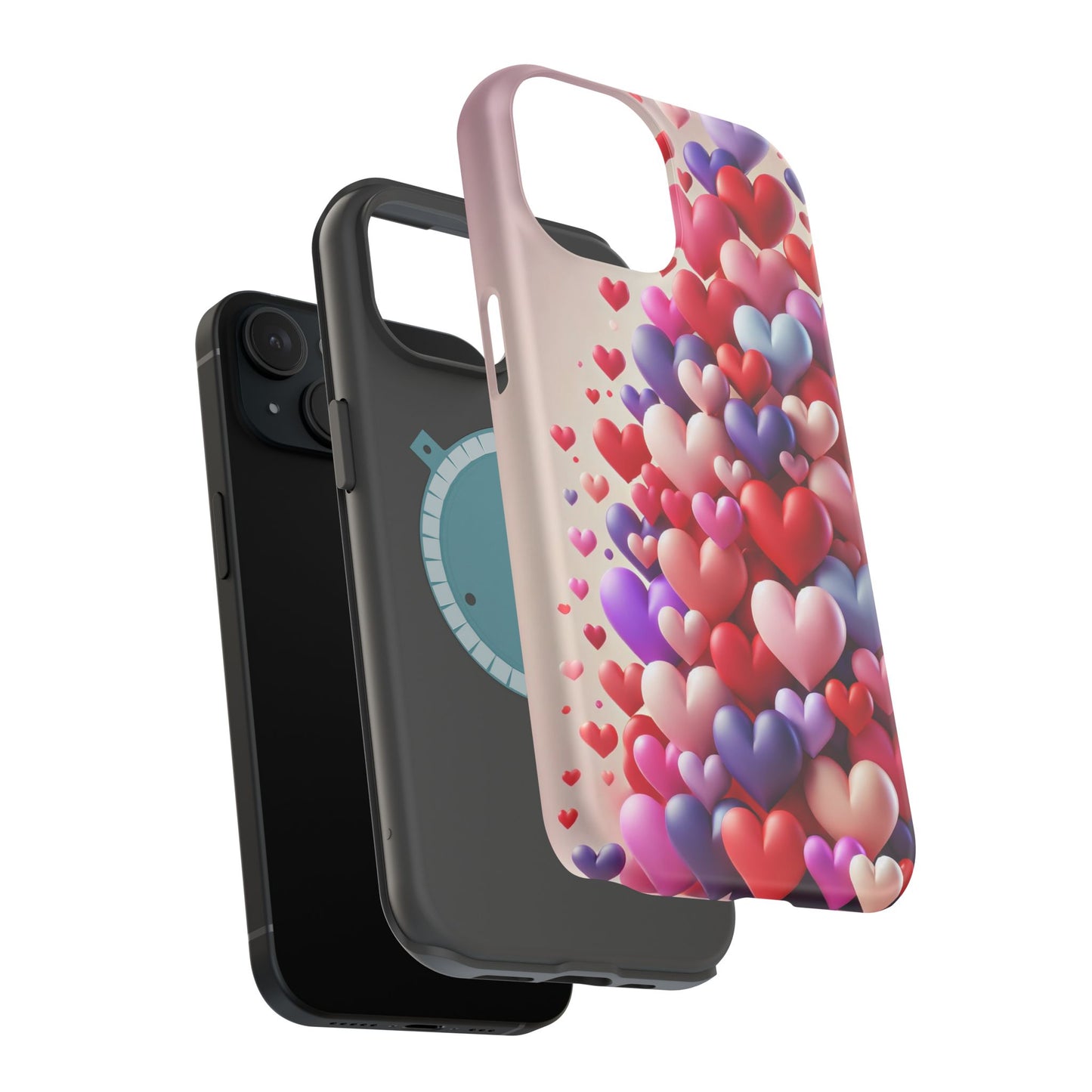 Shamo's Phone Case | MagSafe Compatible | Love Hearts Theme for iPhone 17 and more