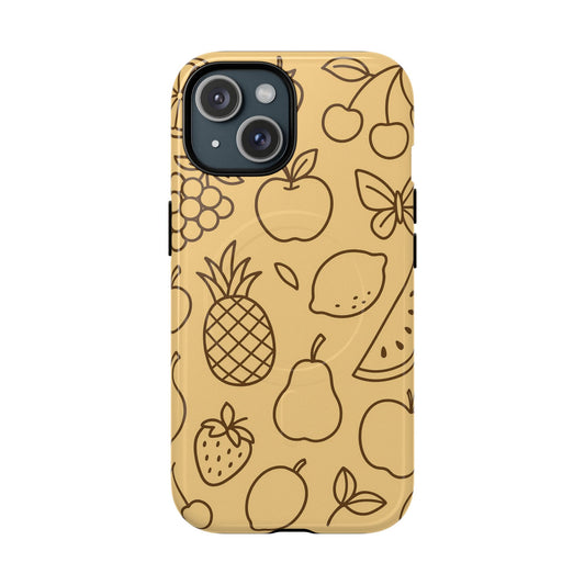 Fruity Drawing Design iPhone Case | Compatible with MagSafe