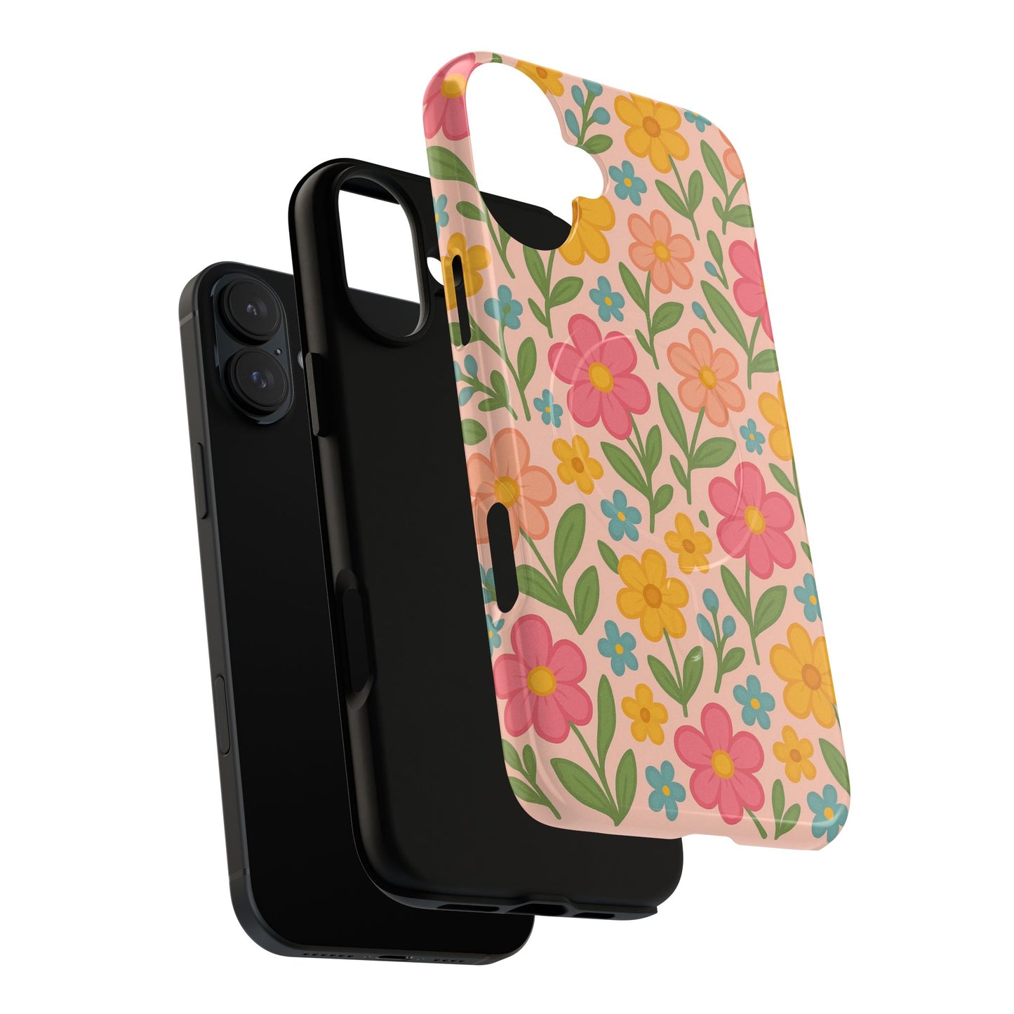 Floral Tough Magnetic MagSafe Phone Case - Stylish Protection for Everyday Use