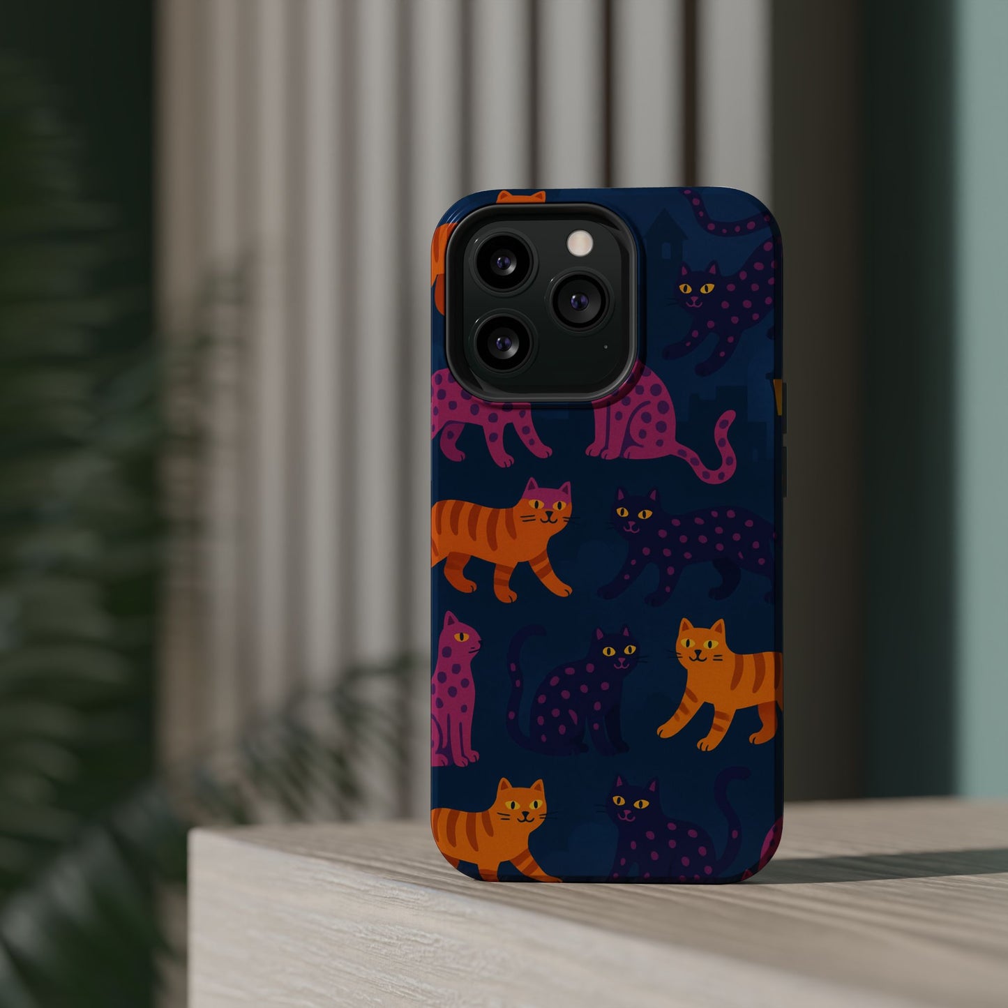 Colorful Cat Phone Case - MagSafe Impact-Resistant