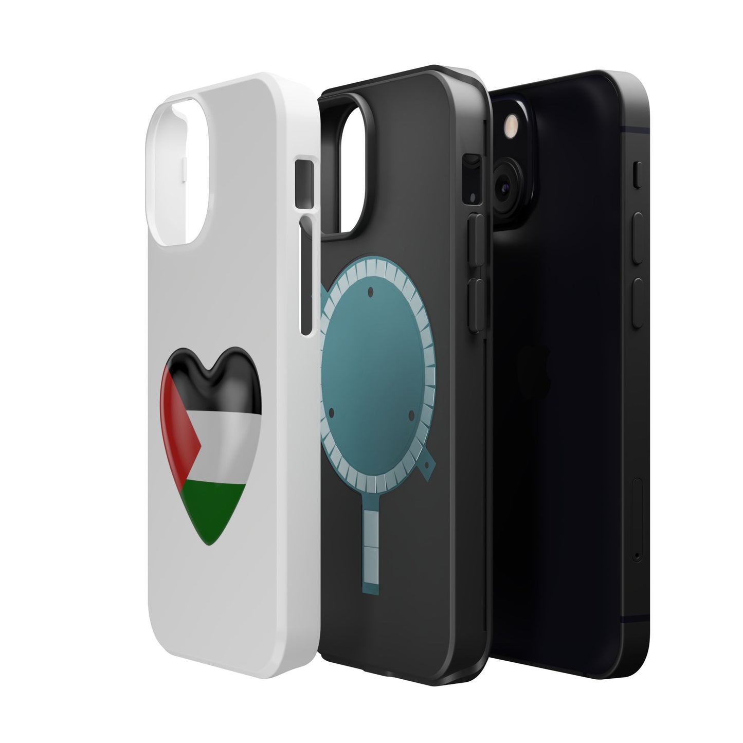 MagSafe Tough Cases with Palestinian flag in heart shape
