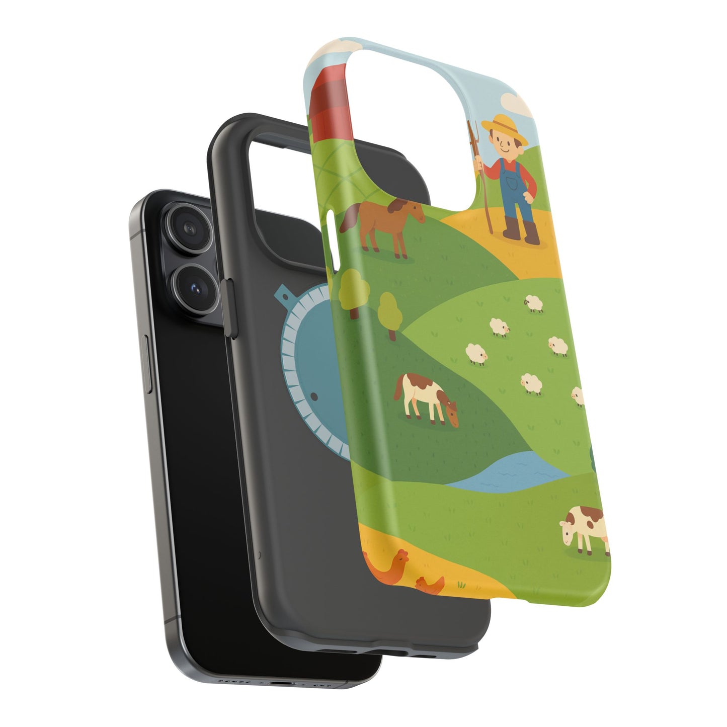 Farm-Themed Impact-Resistant MagSafe Phone Case