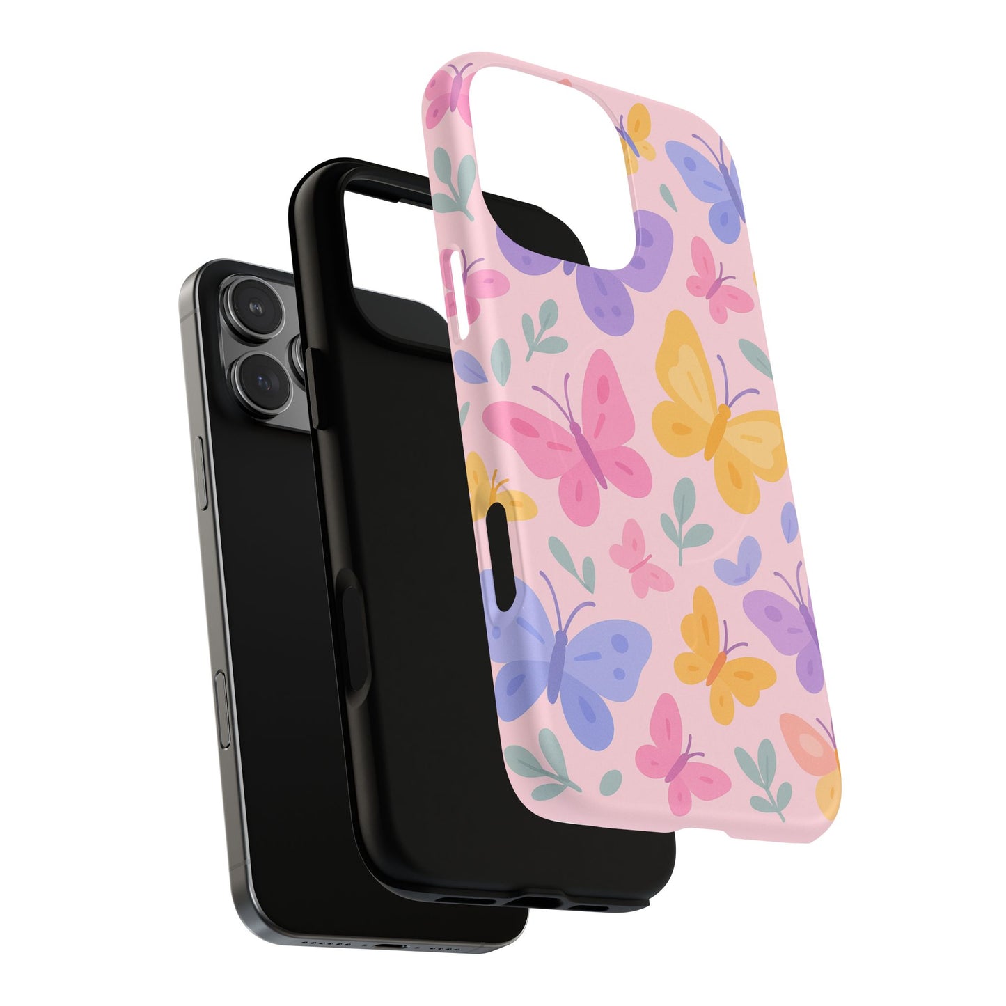 Butterfly Pattern Compatible with MagSafe Tough Magnetic Phone Case