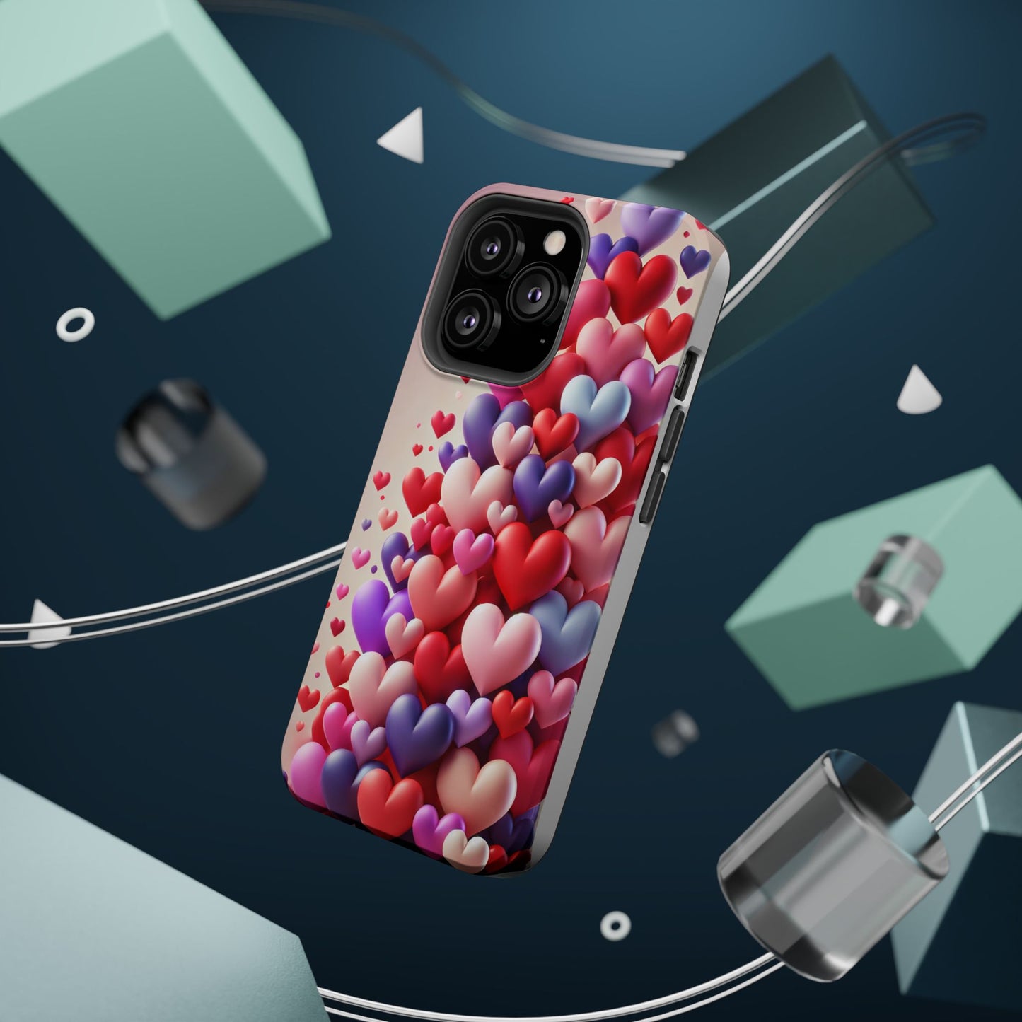 Shamo's Phone Case | MagSafe Compatible | Love Hearts Theme for iPhone 17 and more