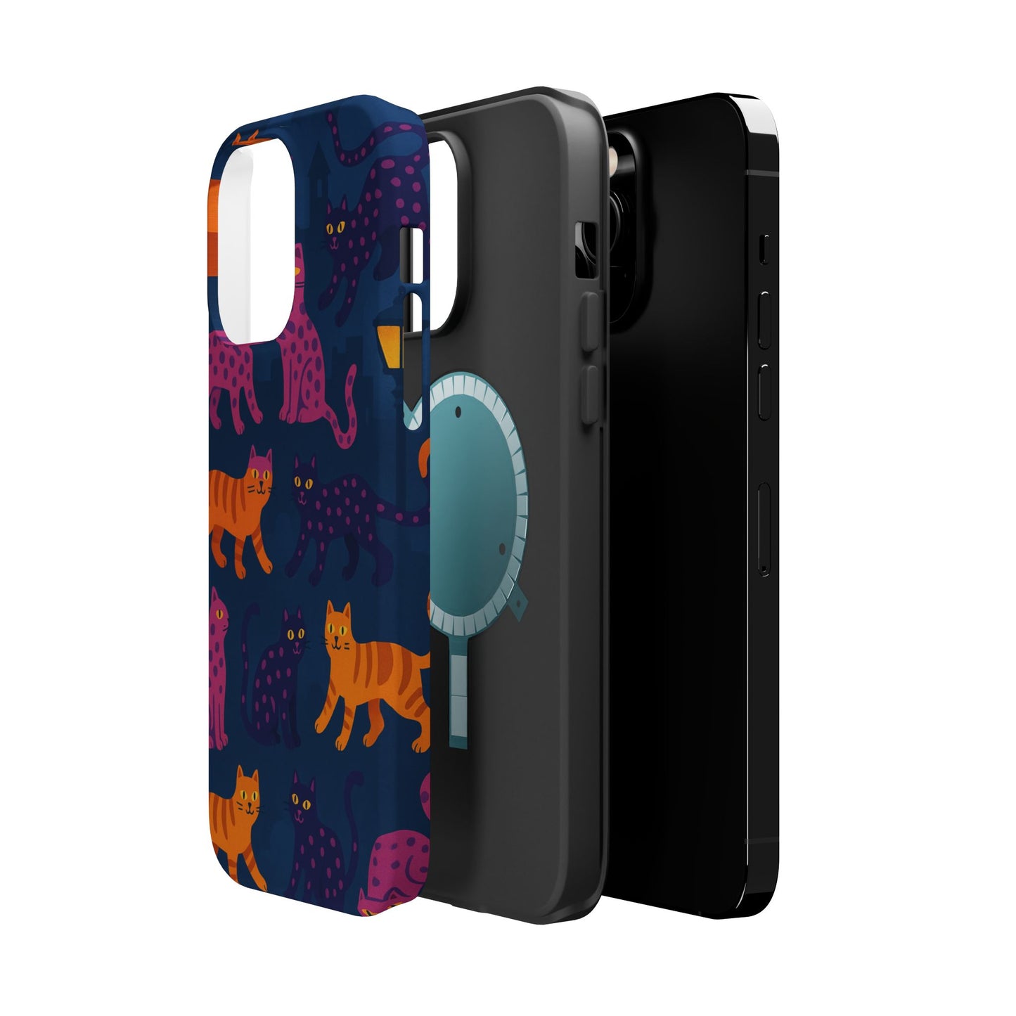 Colorful Cat Phone Case - MagSafe Impact-Resistant