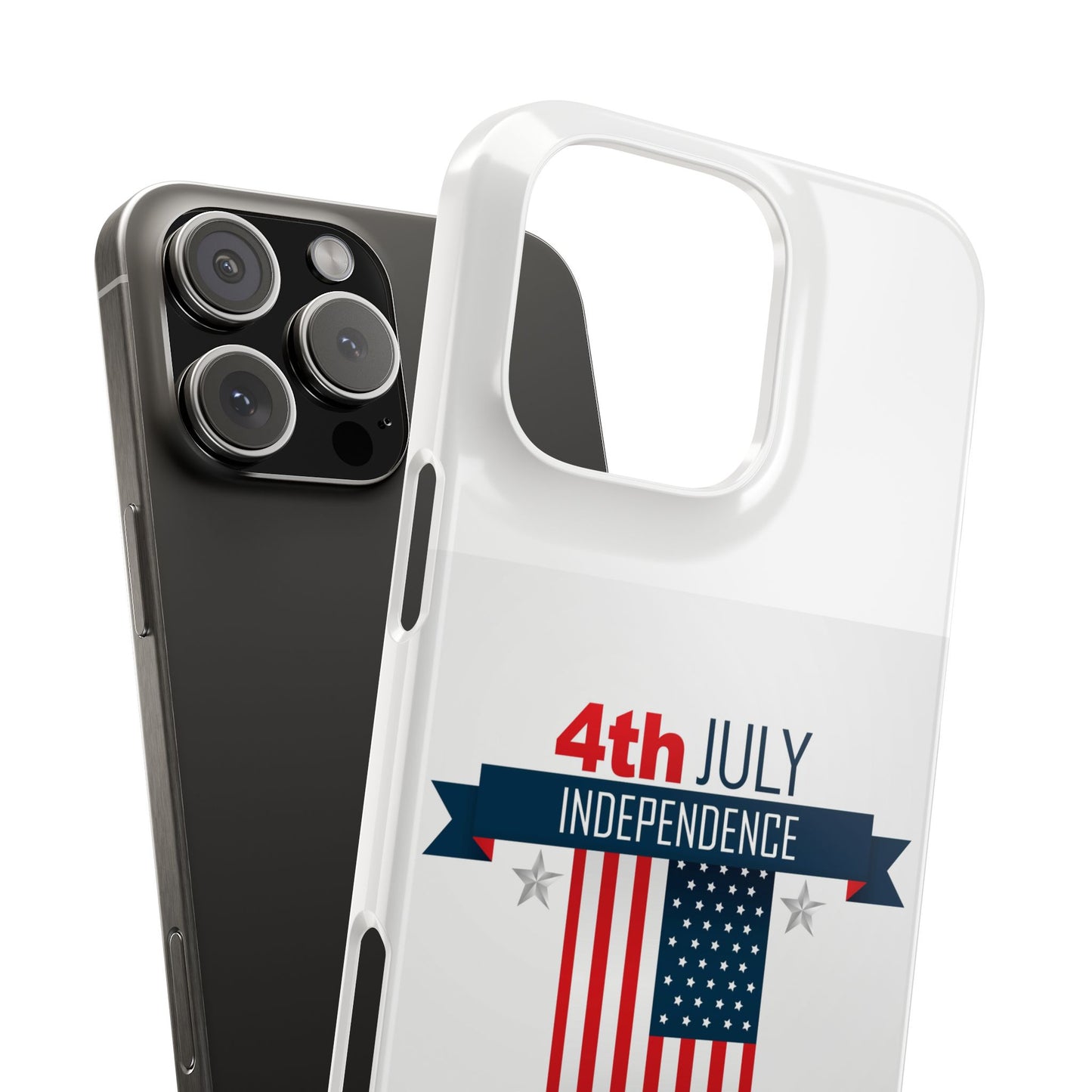 Slim Phone Cases with 4th of July writing for iPhone 17 and more