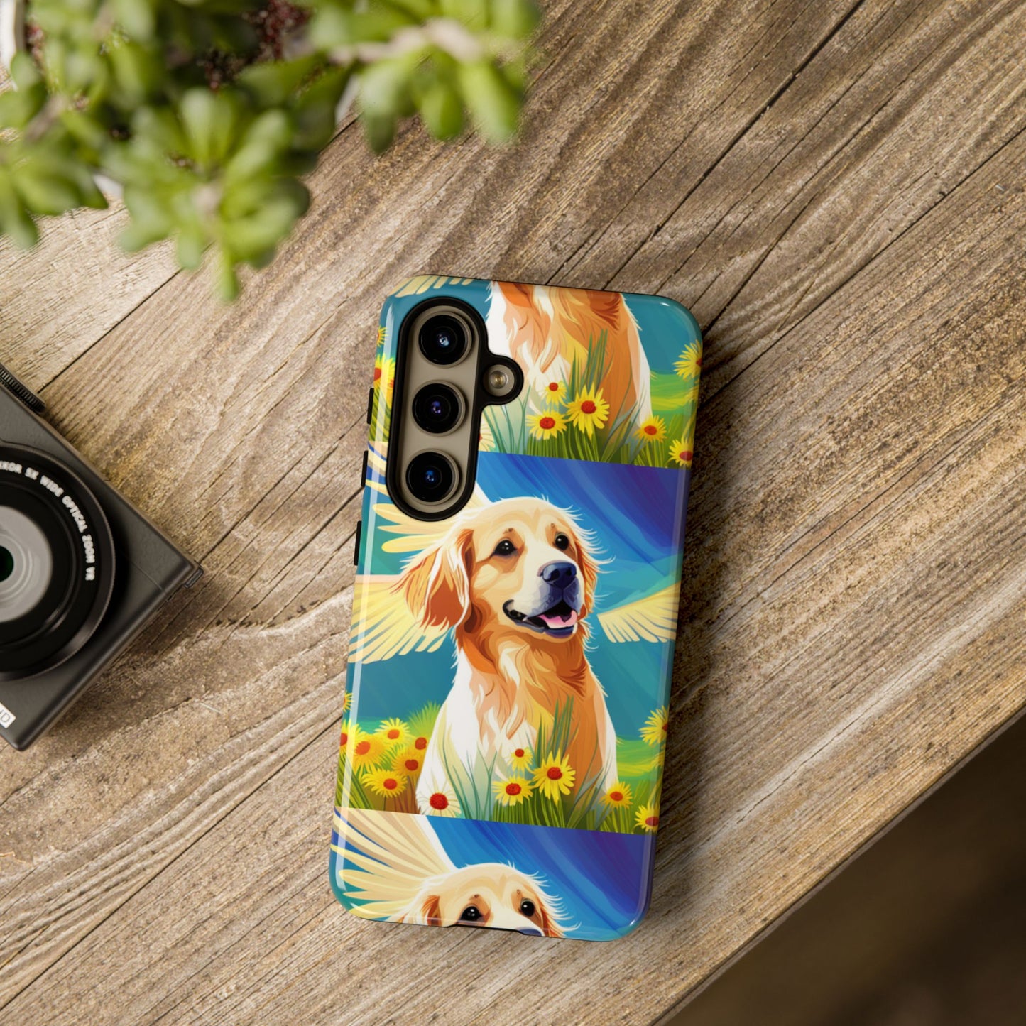 Tough Cases Golden Retriever with Wings Phone case