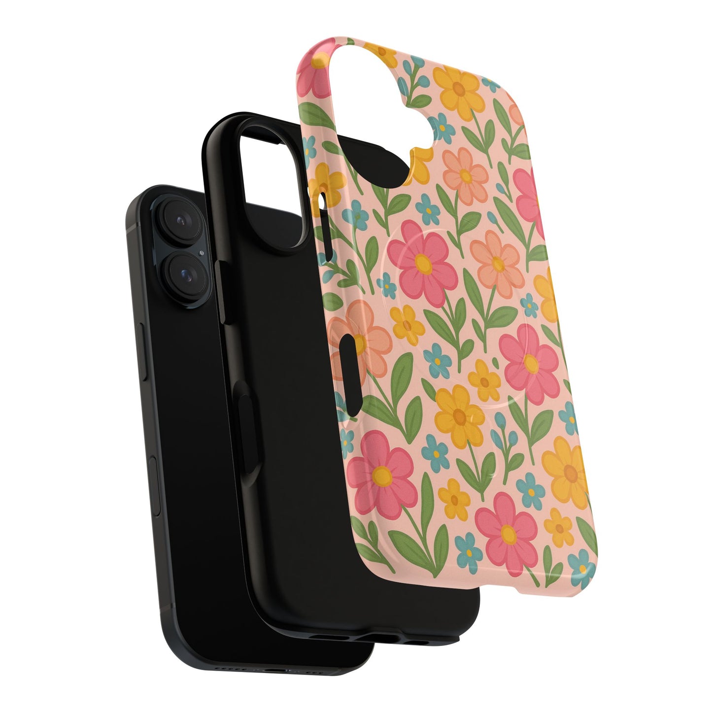 Floral Tough Magnetic MagSafe Phone Case - Stylish Protection for Everyday Use