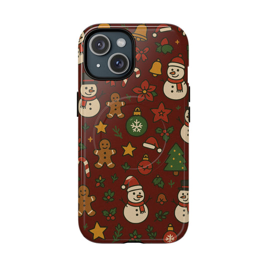 Snowman & Gingerbread Tough iPhone Case (MagSafe compatible)