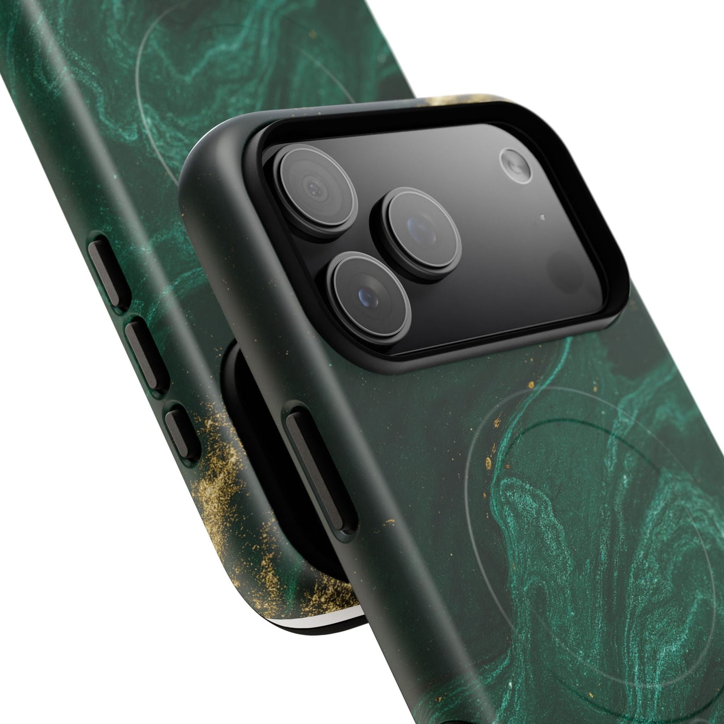 Emerald Marble with Gold Veins iPhone Case | with MagSafe Shamo's