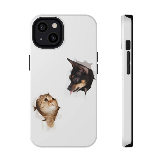 Impact-Resistant Cases with a cat and a dog - Shamo's