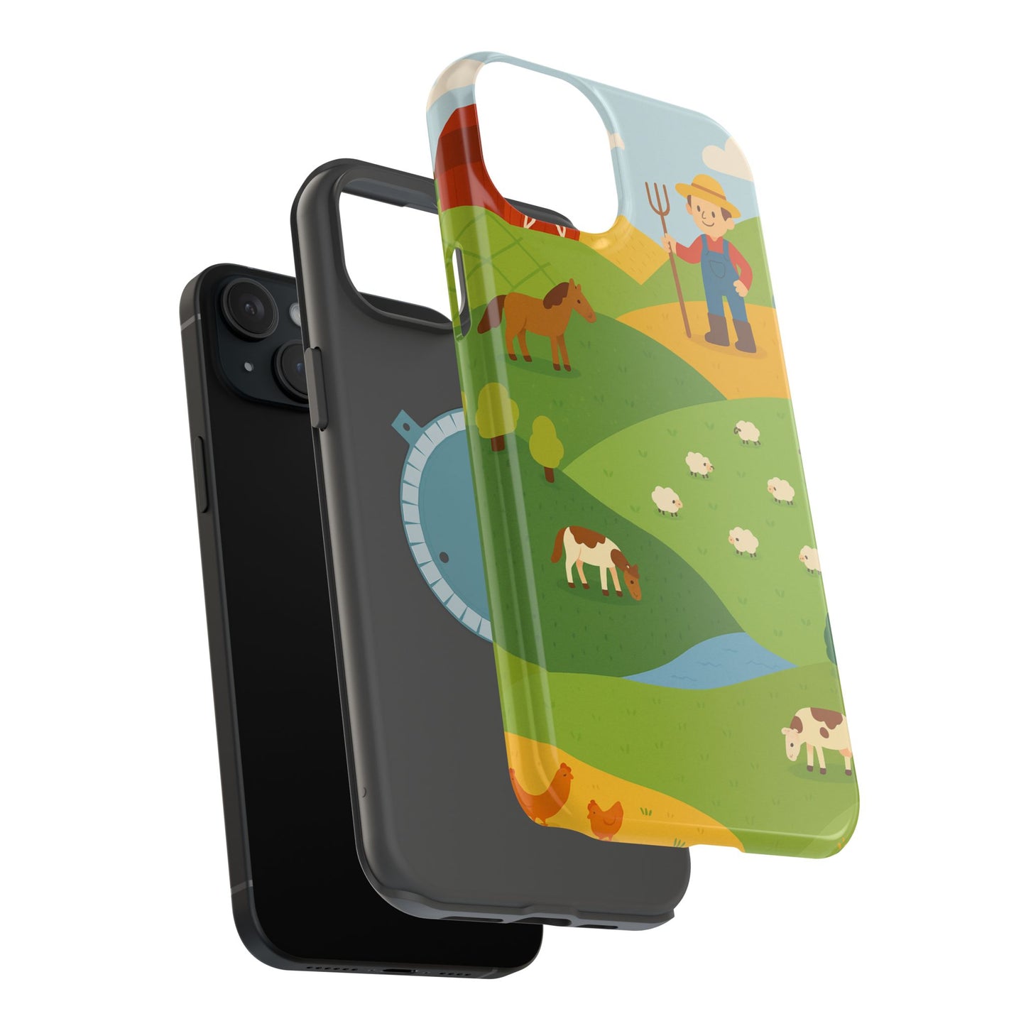 Farm-Themed Impact-Resistant MagSafe Phone Case