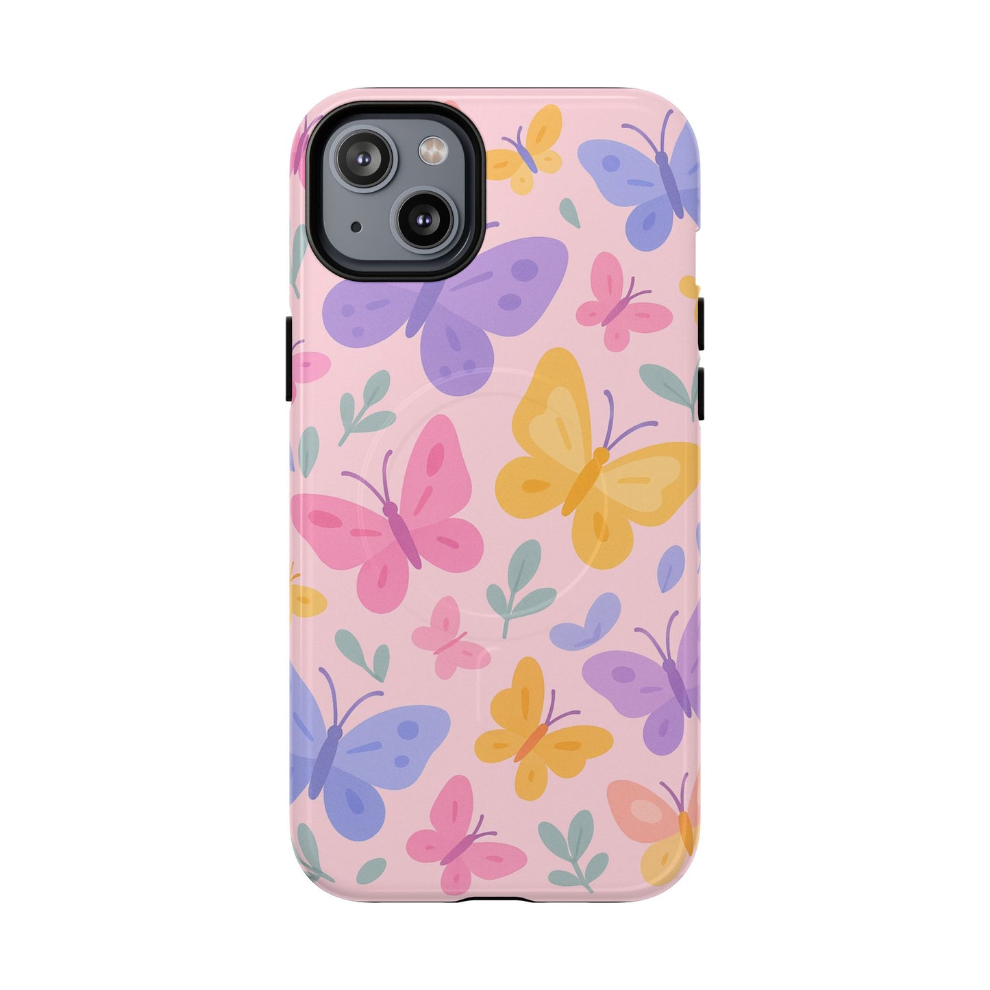 Butterfly Pattern Compatible with MagSafe Tough Magnetic Phone Case