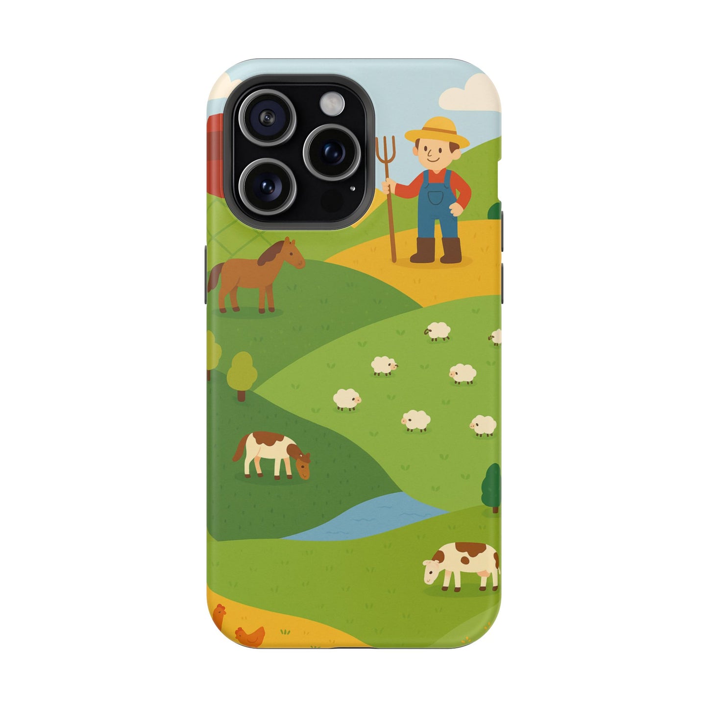Farm-Themed Impact-Resistant MagSafe Phone Case