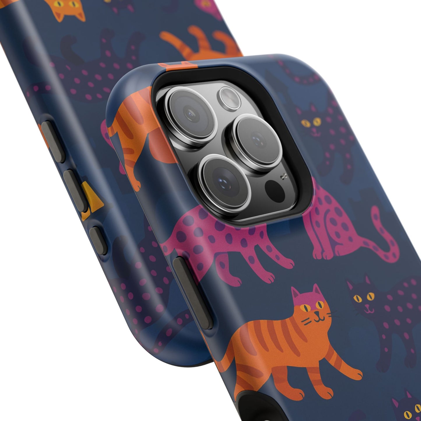Colorful Cat Phone Case - MagSafe Impact-Resistant