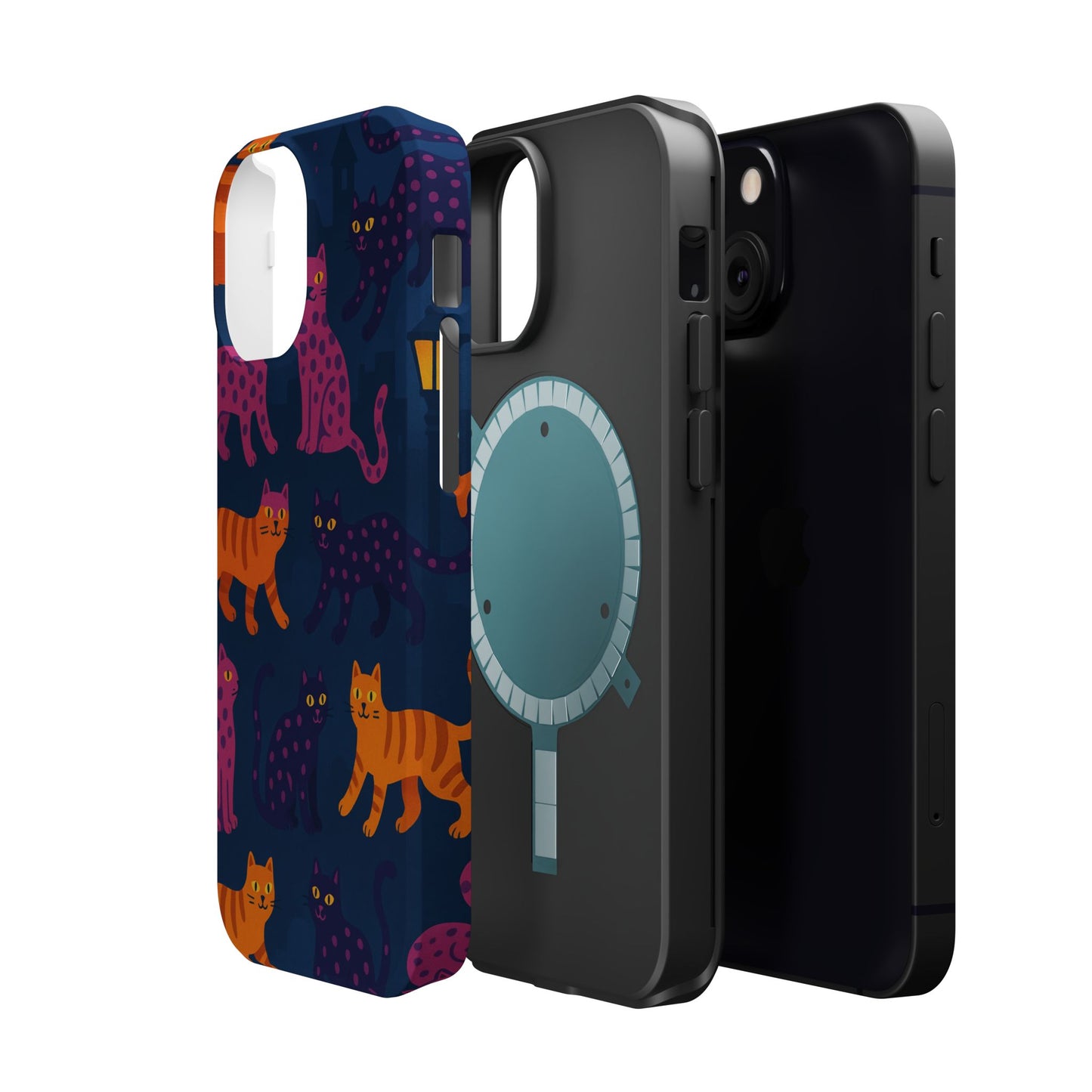 Colorful Cat Phone Case - MagSafe Impact-Resistant
